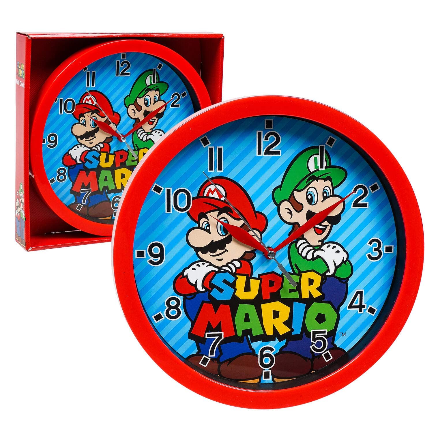 Accutime Watch Corp Super Mario Frame Wall Clock Nice for Gift or Office Home Wall Decor 9.5"