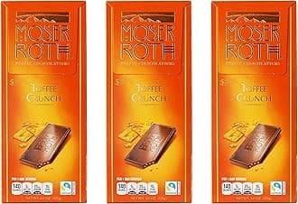 Moser Roth Fine German European Chocolate Toffee Crunch (3 Pack)
