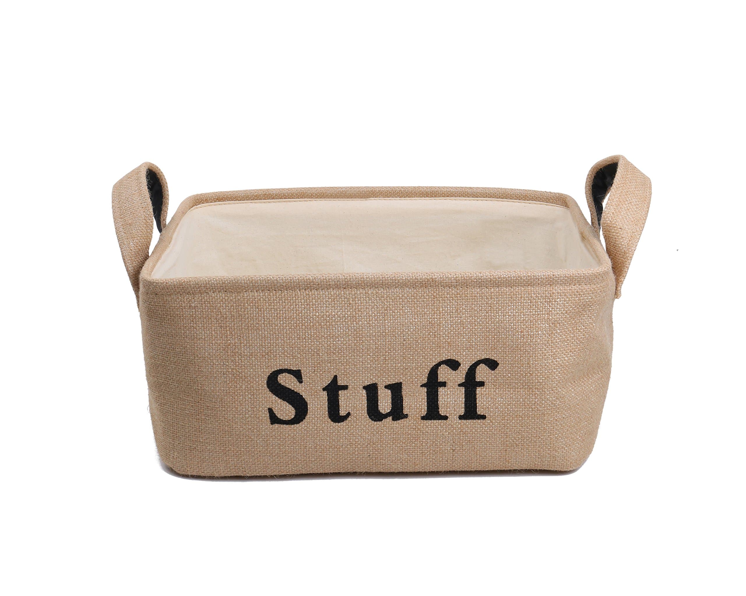 DOLDOA Large Toys Storage Basket,Rectangle Foldable Organizer Basket with Strong Handle for Clothes Storage,Organizing Toys,Baby Toys,Dog Toys,Children Books,Gift (14" L x 9" W x 7" H)