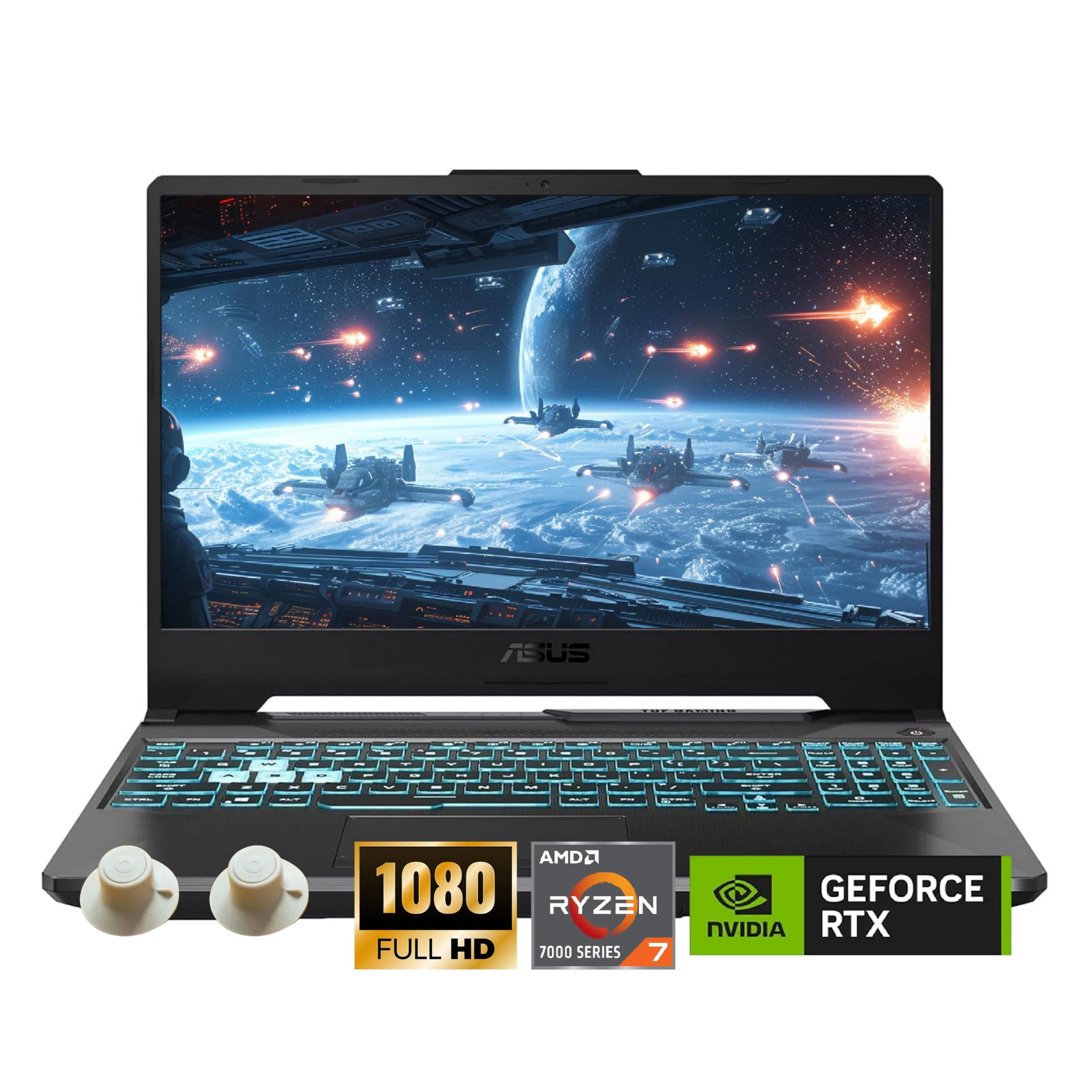 ASUS TUF A15 Gaming Notebook, AMD Ryzen 7 7435HS Processor, NVIDIA GeForce RTX 3050, 15.6 Inch Full HD Display, 32GB DDR5 RAM, 1TB SSD, Backlit Keyboard