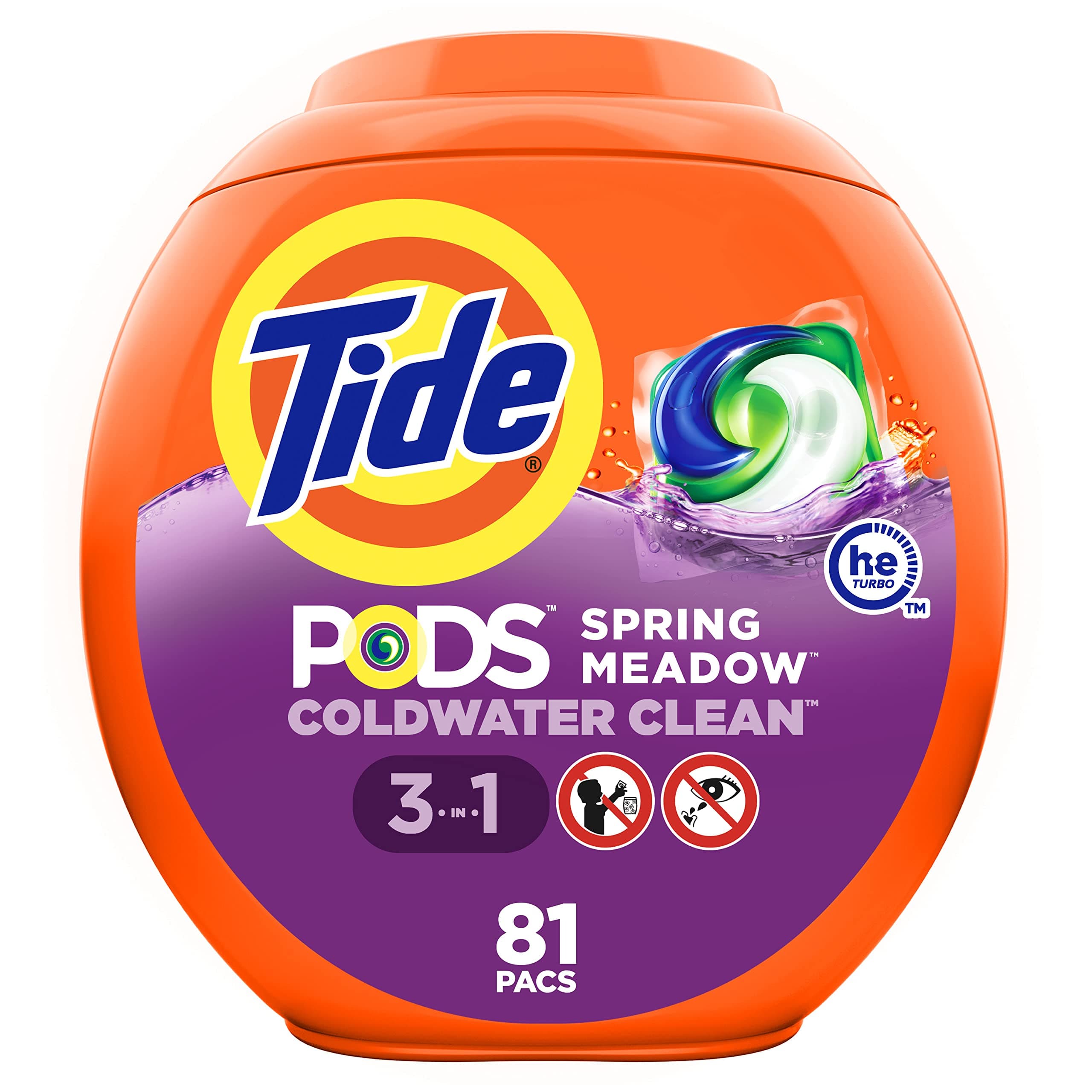 PODS Laundry Detergent Soap Pods, Spring Meadow, 81 count