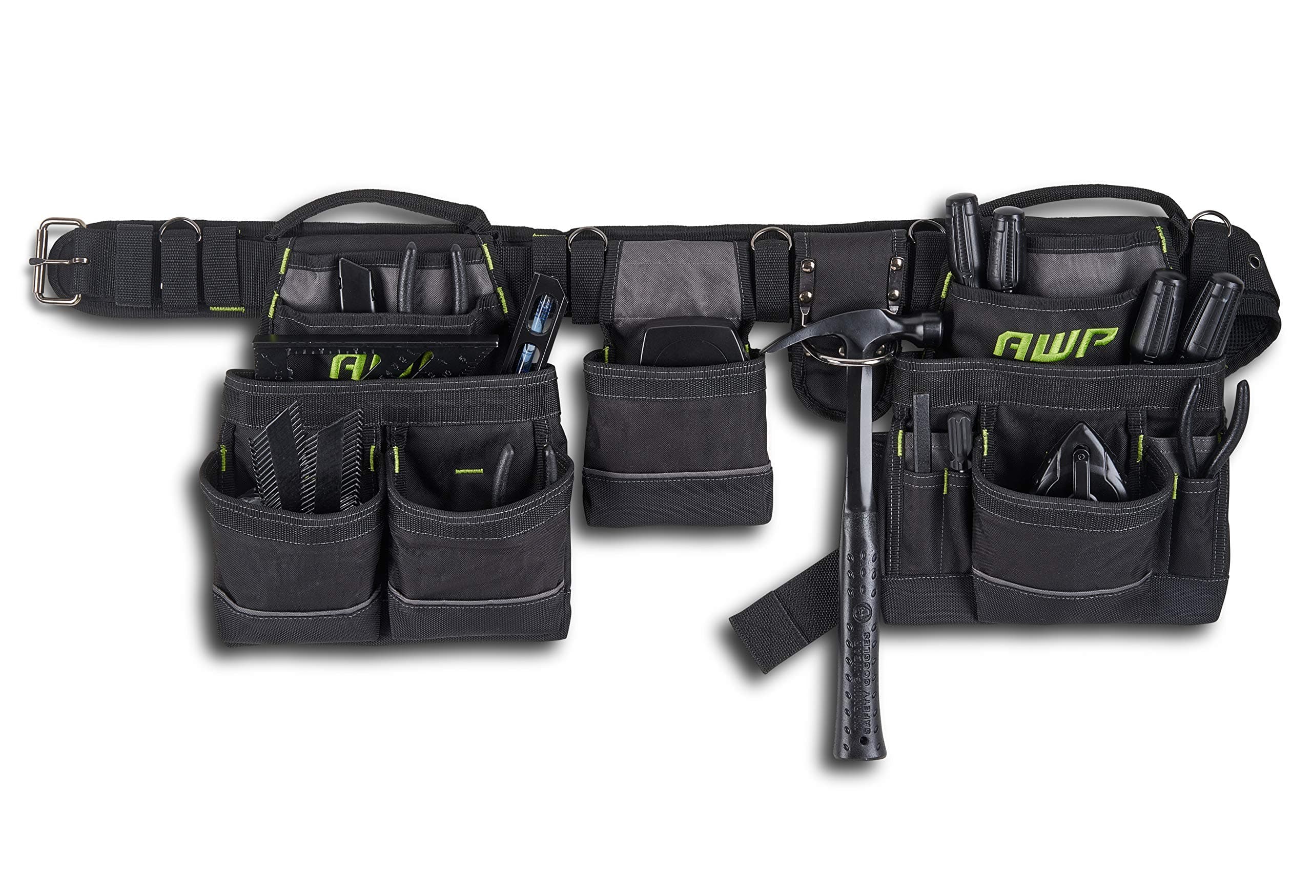 AWP Tool Belt Tool Rig, Durable Premium Utility Belt Organizer for Men & Women, Utility Work, Electrician, Mechanic