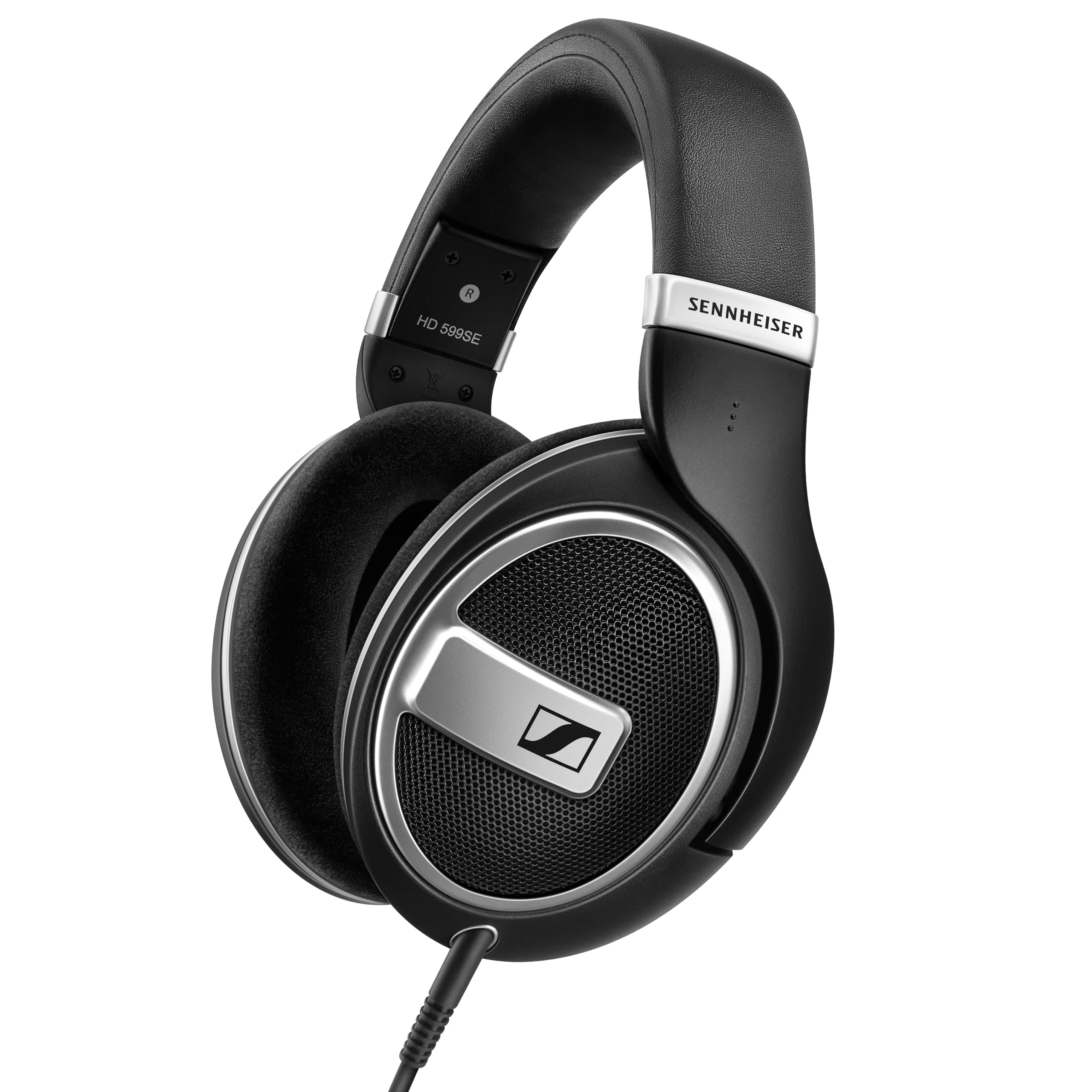 Sennheiser ゼンハイザー HD 599 SE Open-Type Studio Headphones, Premium Design, Natural and Balanced Sound Quality, Comfortable Fit, Headphones for Music, Gaming, School, Work, Black