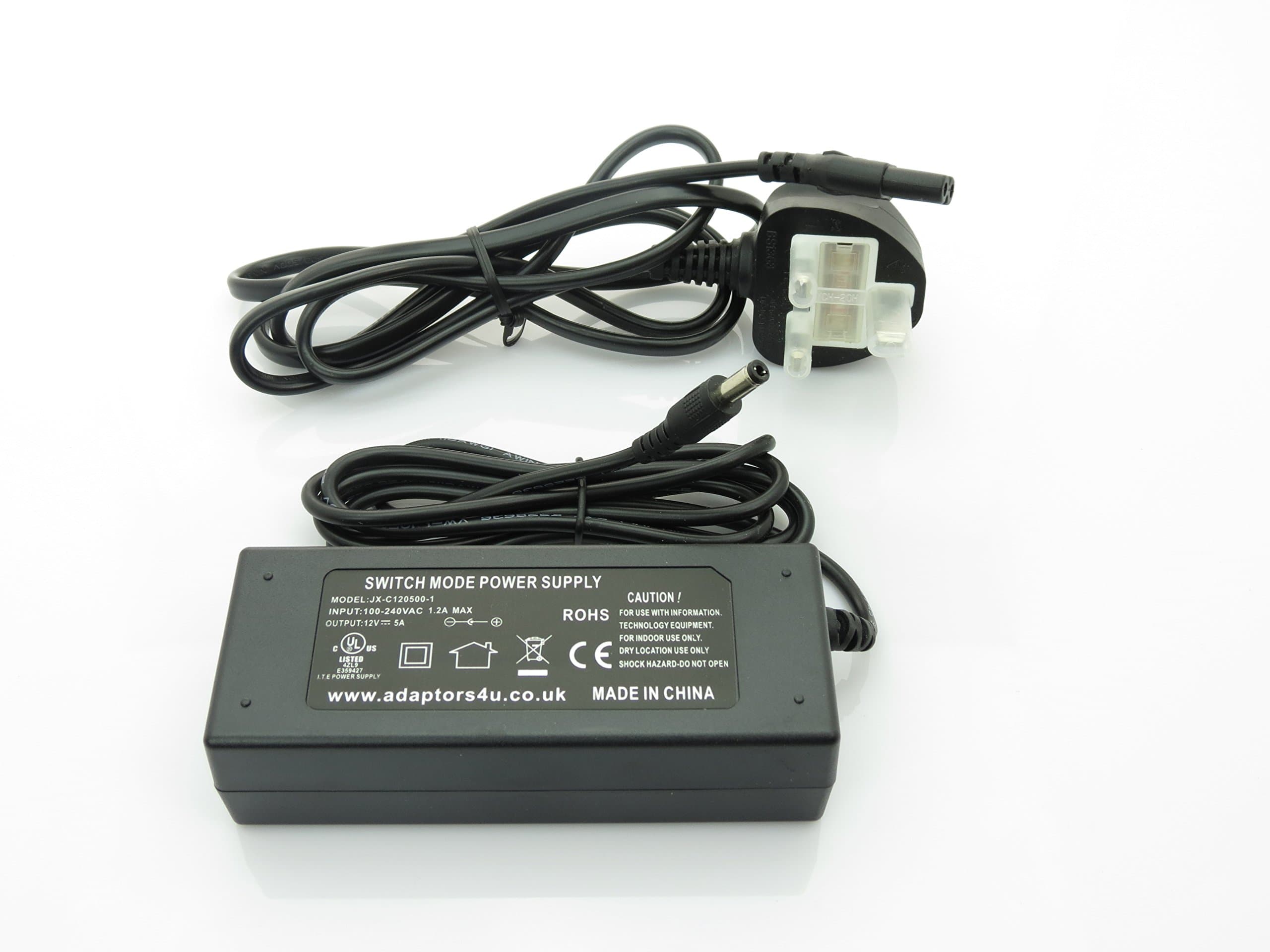 12v 60w power supply adapter and cable for LOGIK L22LDVB21 LCD TV PSU