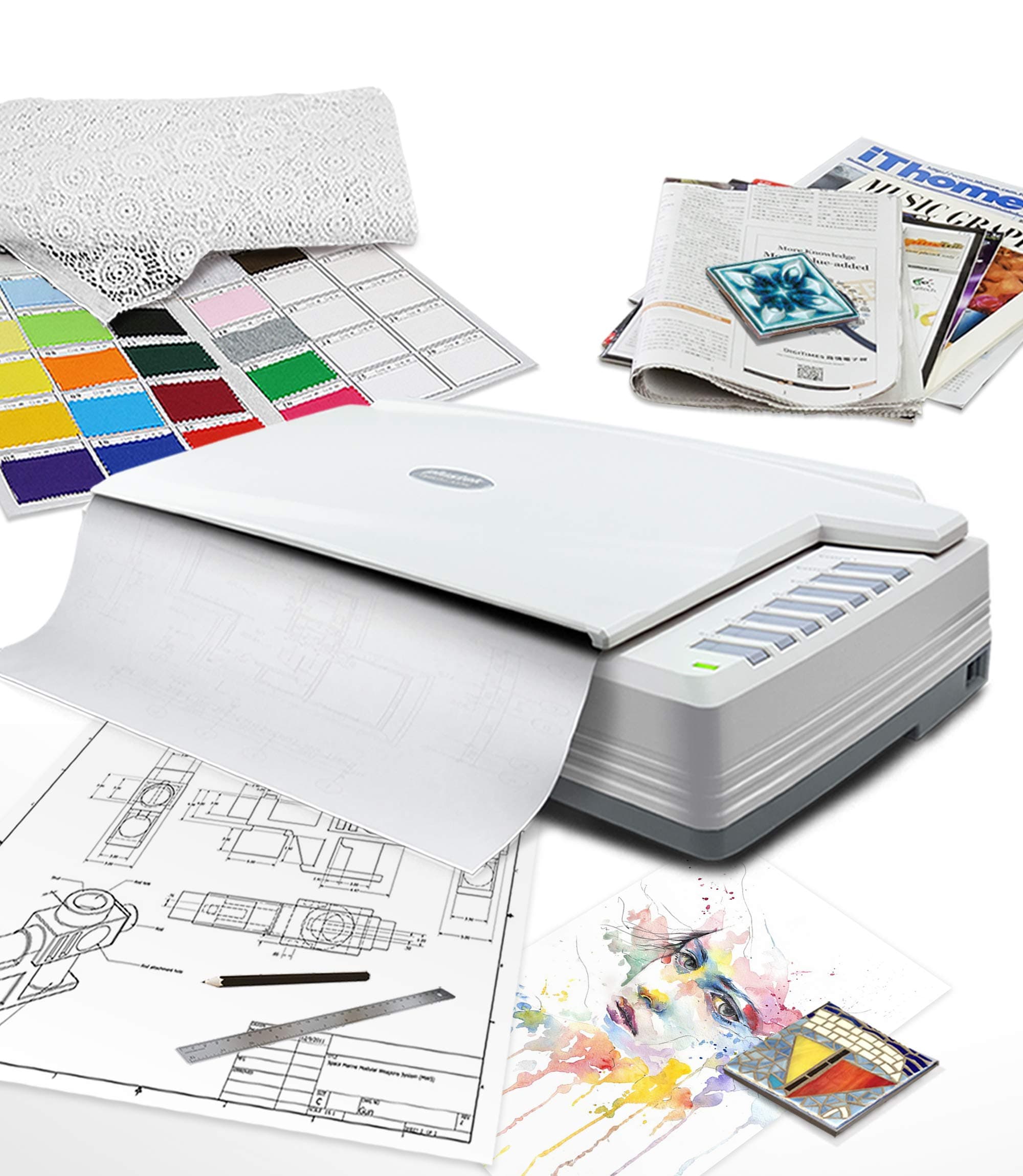 A320E Opticpro Scanner, 12"x17" Scan Area, 800dpi Scan Resolution, 400mm Length, 623mm Width, 140mm Height