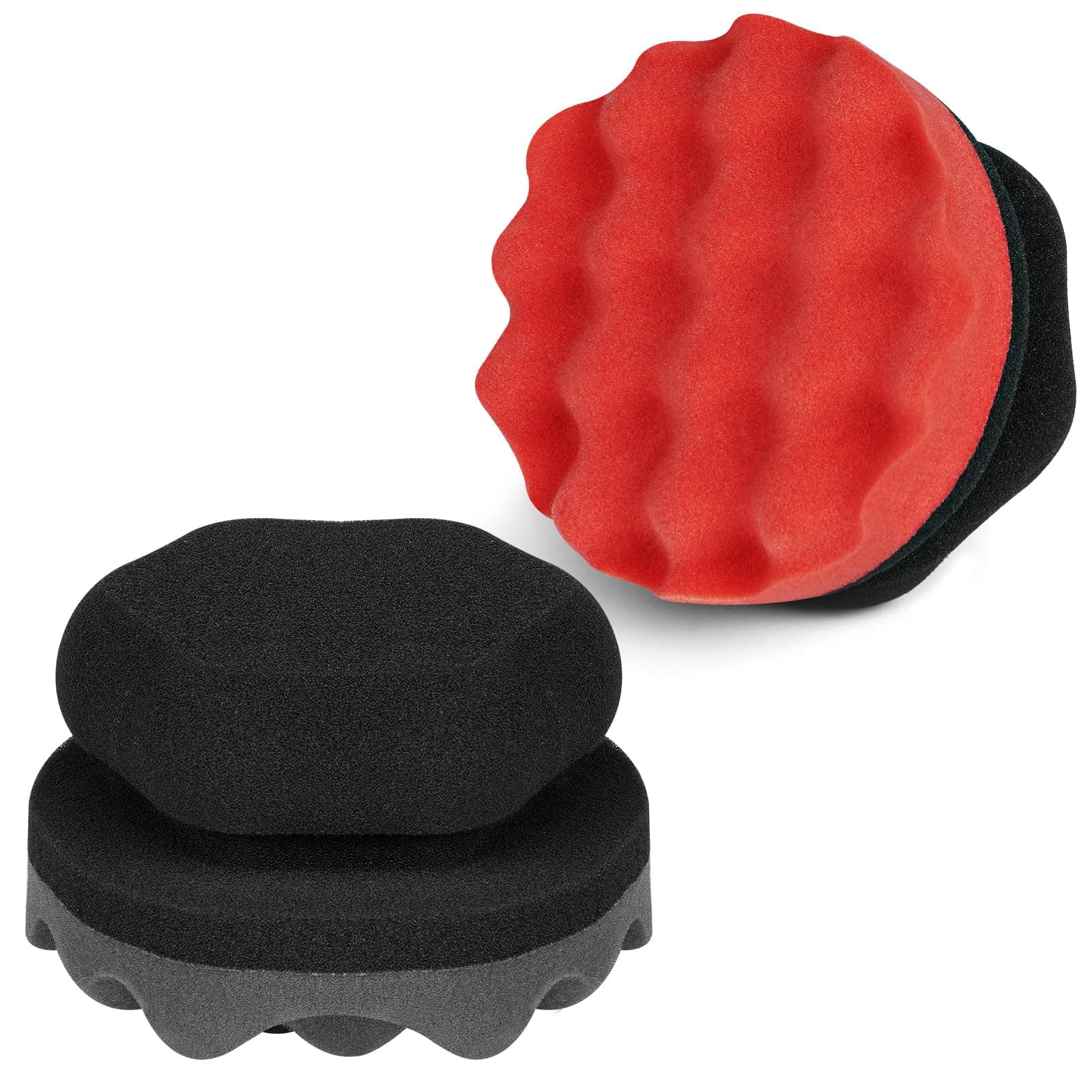 2 Pack Large Tire Shine Applicator Pad, Tire Hex Grip Applicator, Tire Shine Car Detailing Foam Sponge Tool, Reusable Car Cleaning Supplies After Car Wash Tire Cleaner for Applying Tire Shine