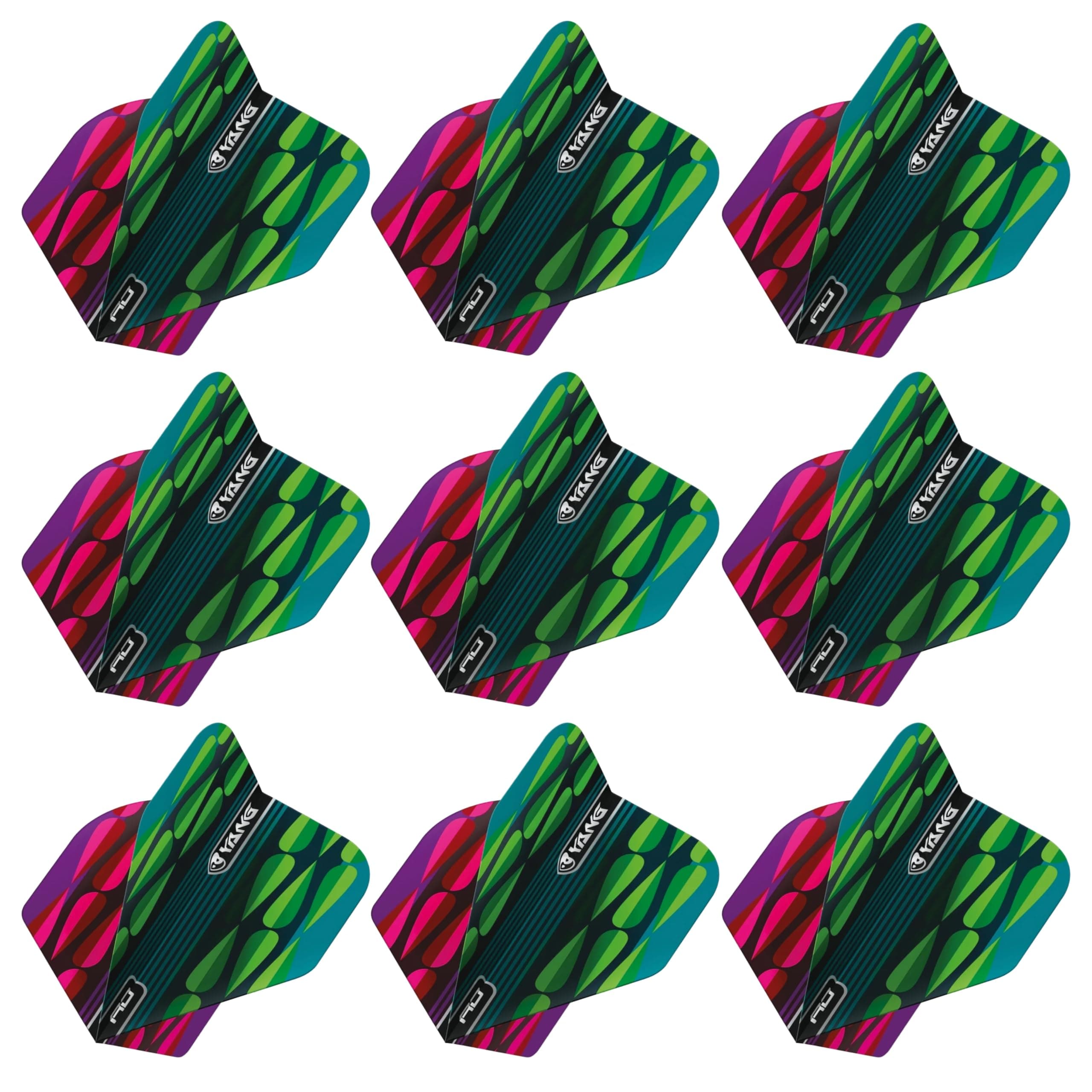 Yin Yang Double Sided Dart Flights 3 Sets Per Pack (9 Dart Flights in Total)