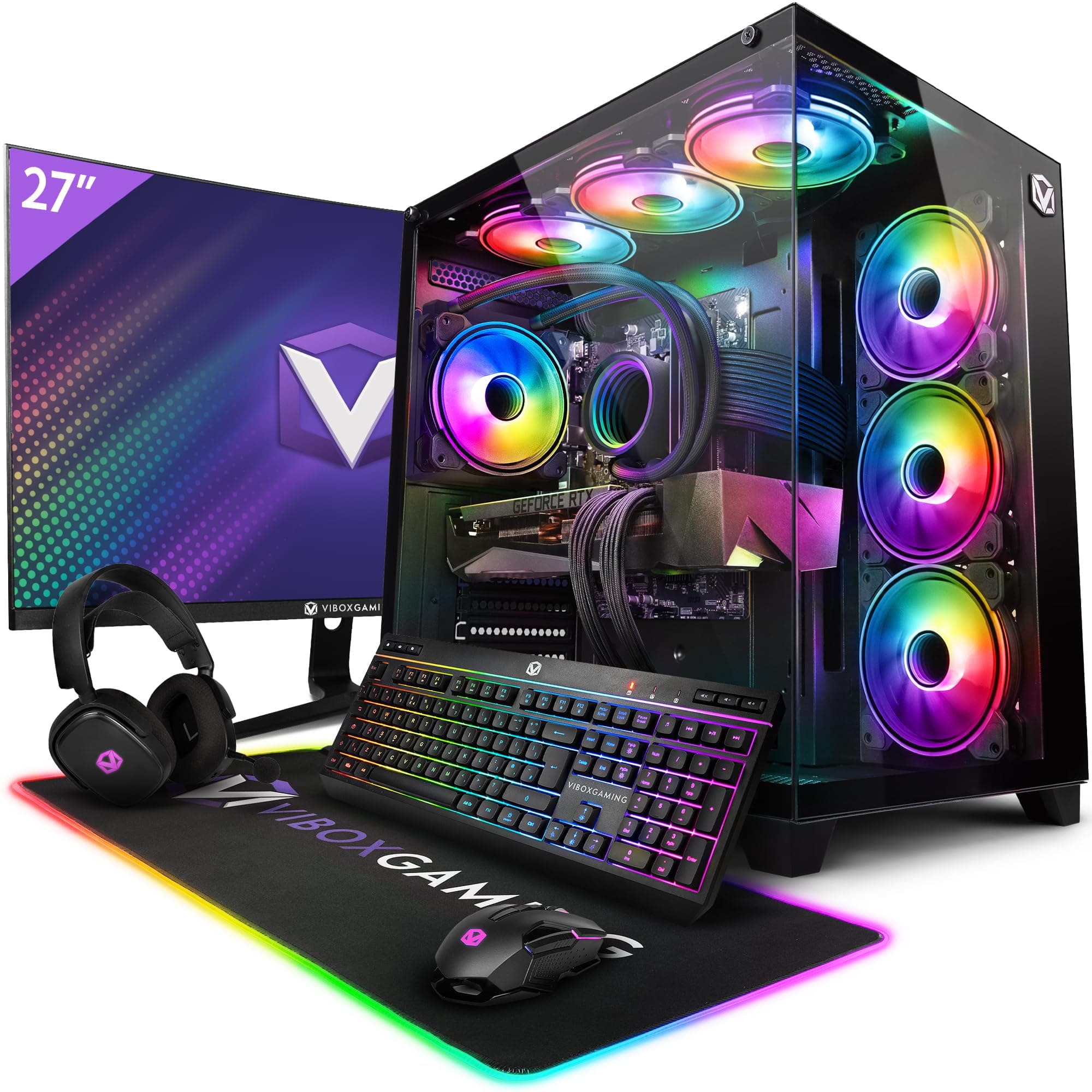 Vibox VIII-128 Gaming PC Bundle • Intel Core i9 12900KF 5.2GHz • Nvidia RTX 5090 32GB • 32GB RAM • 2TB NVMe SSD • Windows 11 • 27" Monitor • WiFi