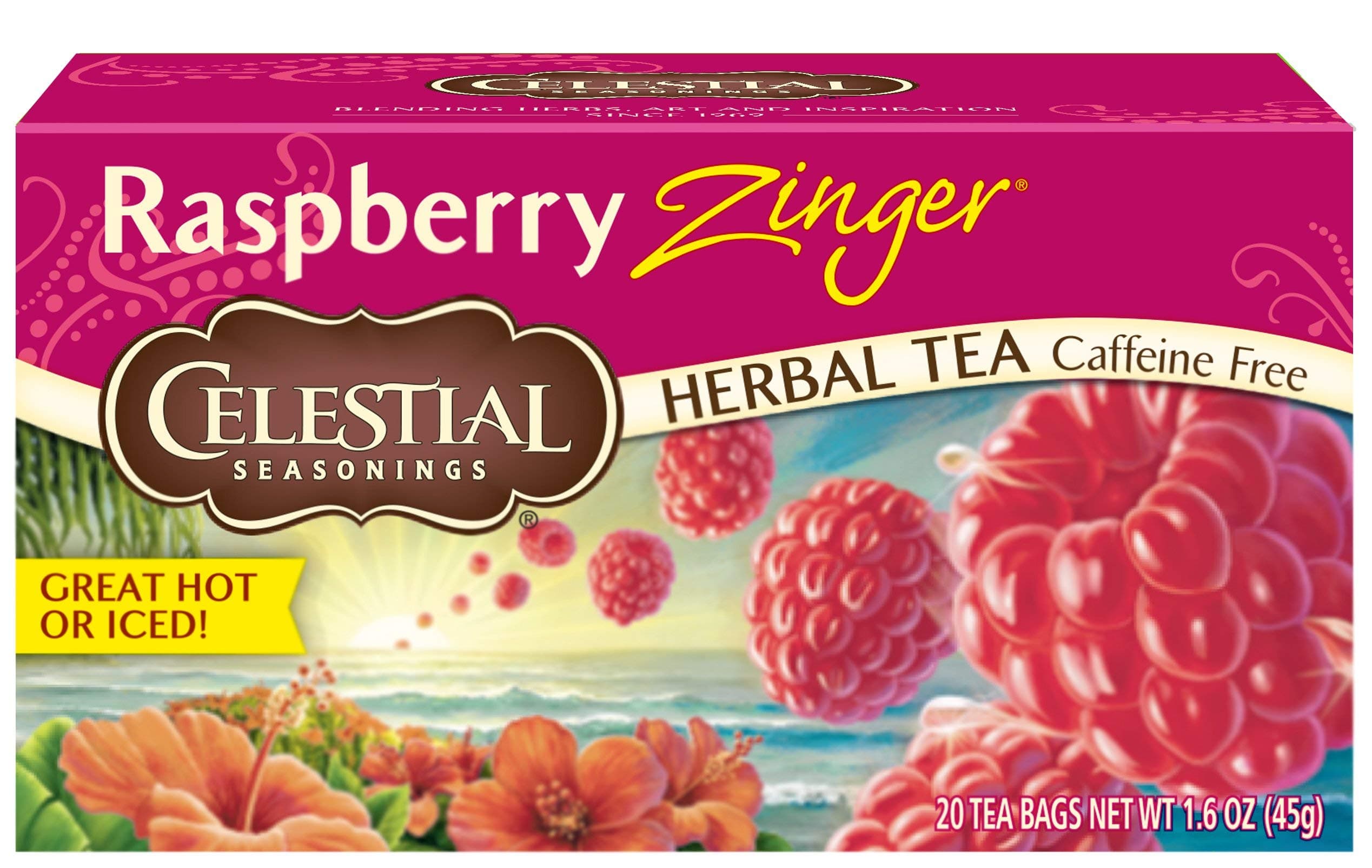 Celestial Seasonings Raspberry Zinger Tea, 20 ct