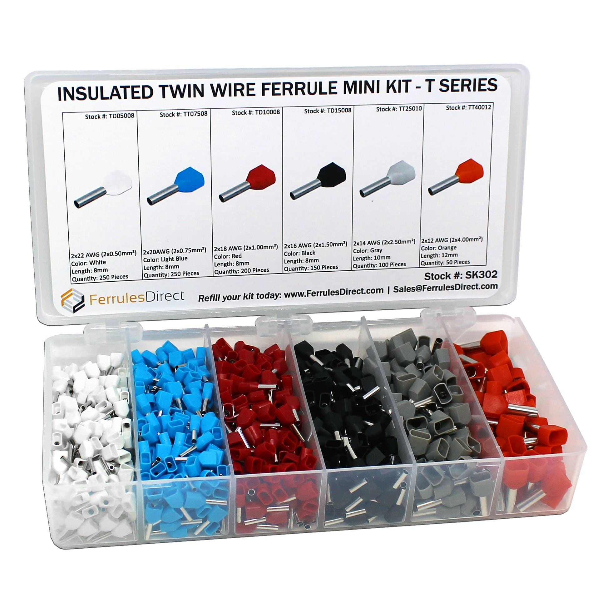 Insulated Twin Wire Ferrules Mini Kit - SK302