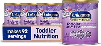 Enfagrow PREMIUM Gentlease Toddler Nutritional Drink, Made with Real Milk, Designed to Ease Fussiness, Gas & Crying, Nutrients for Growth & Immune Support, Powder Can, 29.1 Oz (Pack of 4)