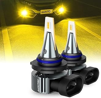 9006 HB4 LED Fog Light Bulbs, 3000K Amber Yellow, 6000 LM High Brightness, 30W Play and Plug, Super Penetration with 12 CSP Chips, Waterproof, DRL Bulbs Replacement for Cars, Pack of 2