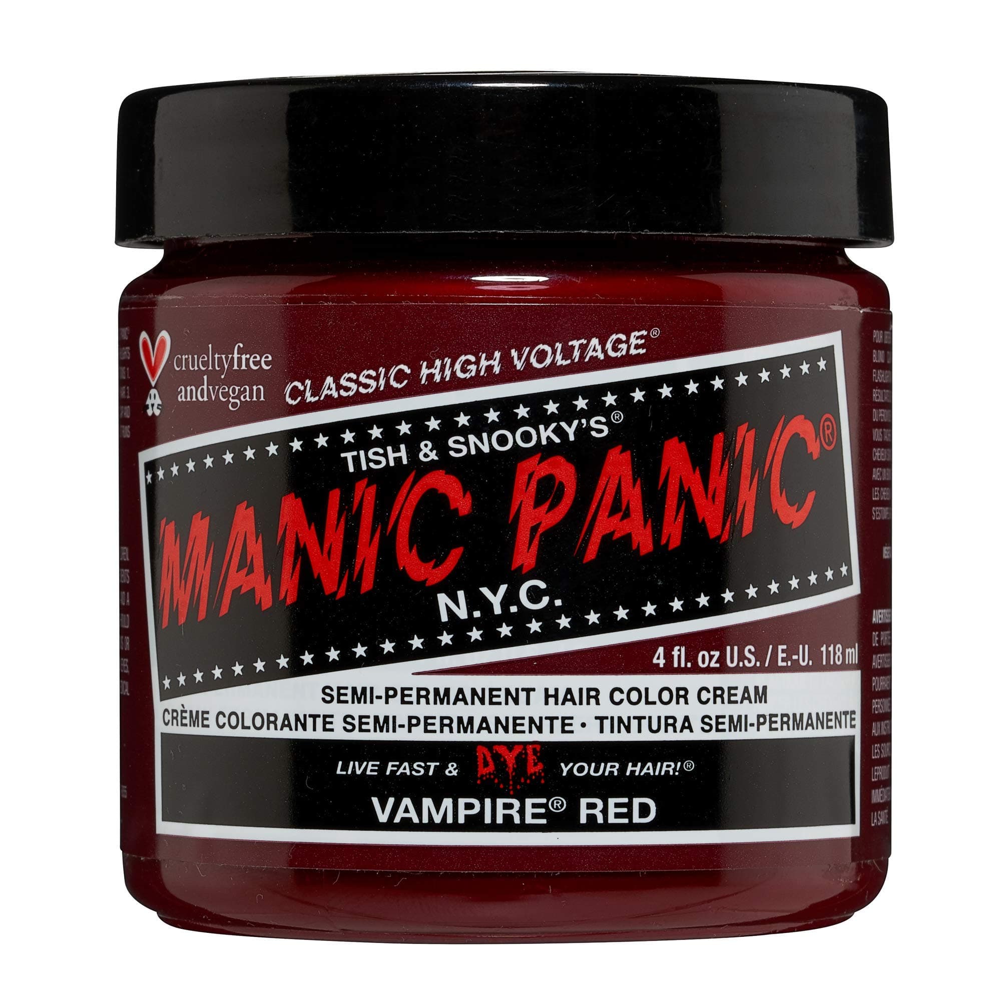 Manic Panic High Voltage Classic Cream Formula, Vampire Red, 0.118 kg 612600110326