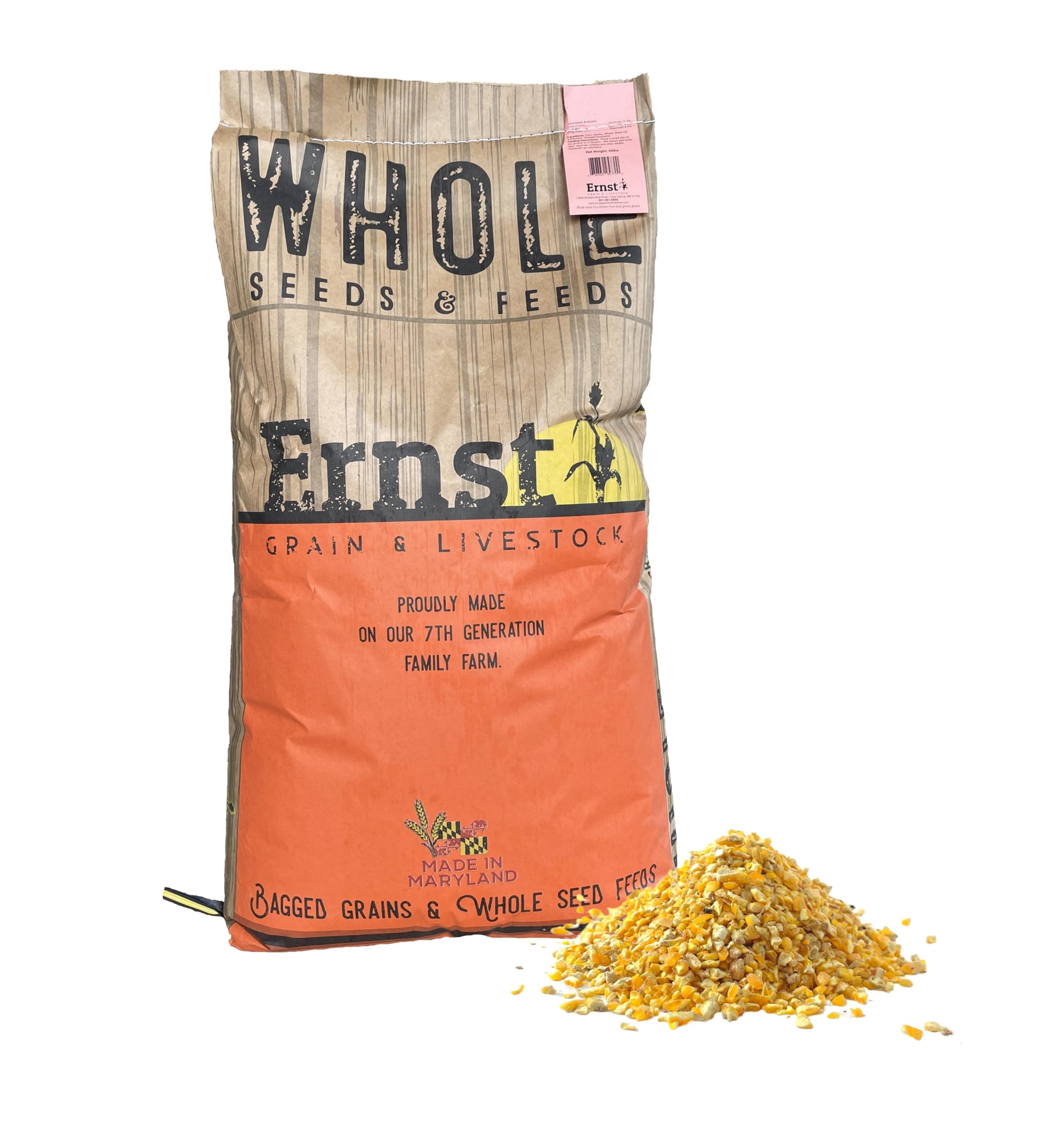 Cracked Corn, Non-GMO – Perfect Feed for Ducks, Squirrels, Chickens, Ducks, Deer, Rabbits, Geese, and More! (46 lb)