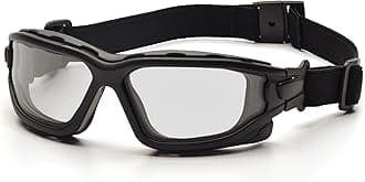 Pyramex Safety Pyramex I-Force Sporty Dual Pane Anti-Fog Goggle, Black Frame/Clear Anti-Fog Lens