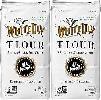 White Lily All-Purpose Bleached Wheat Flour 2 lb. (2-Pack) by White Lily