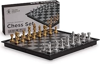 Yellow Mountain Imports Magnetic Travel Chess Set (9.7 Inche