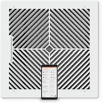 Flair Smart Register Supply Vent 12x12 (White), AC Vent Cover for Walls and Ceilings.