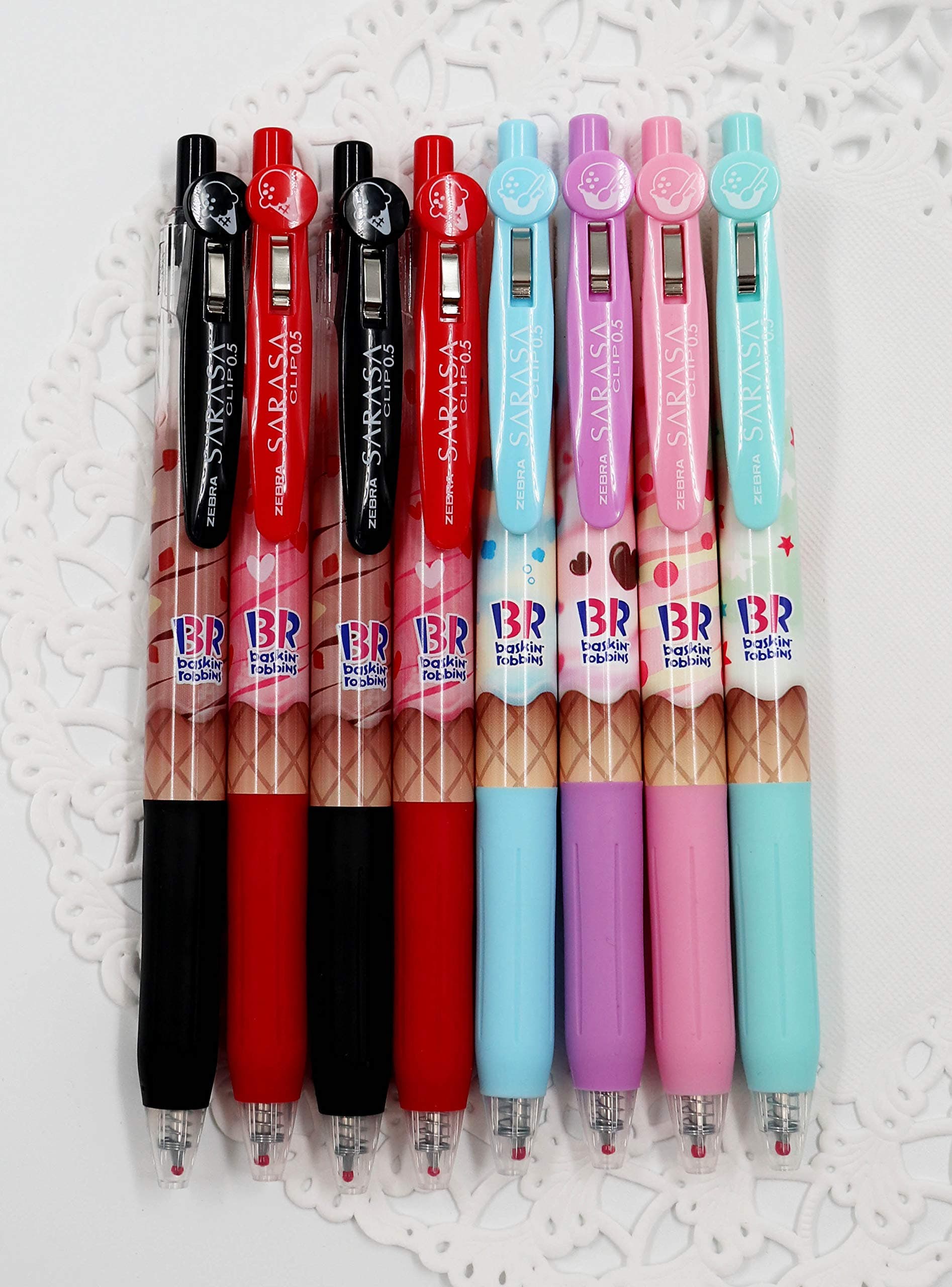 Baskin Robbins Sarasa Ballpoint Pen 8pcs set
