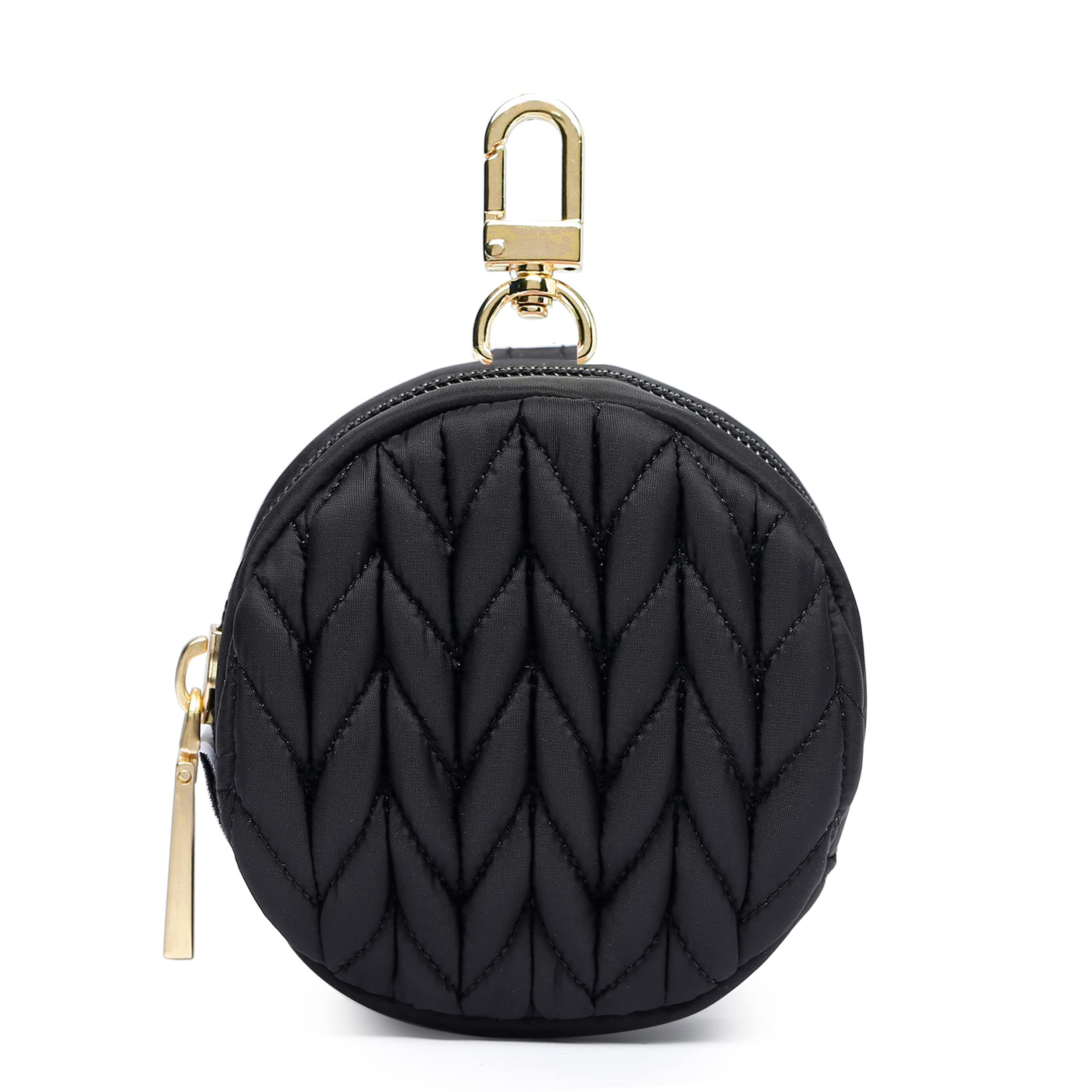 Pacifier Holder Case with Clip, Pacifier Pouch Cover,Pacifier CharmPod with Clasp to Easily Attach to a Diaper Bag or Purse Baby Pacifier Box,Pacifier Storage Container for Mom Bag (Black)