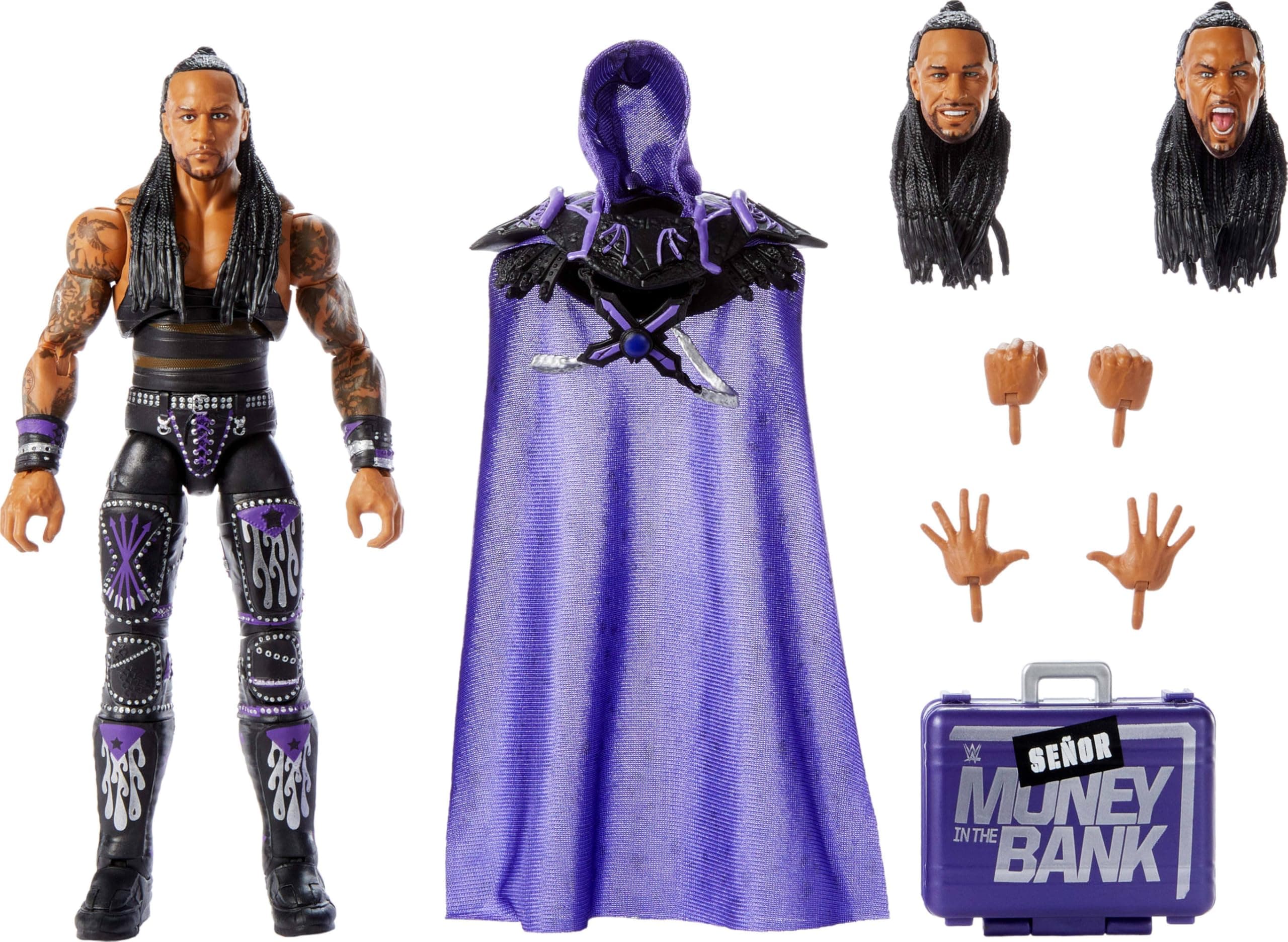 Mattel WWE Ultimate Edition Action Figure & Accessories 6" Dummy Brest Collector Set with Interchangeable Heads & Hands, 30 Articulating Points
