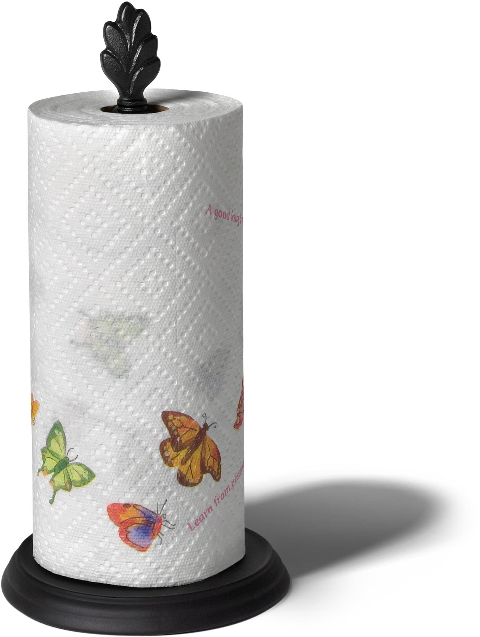 Leaf Paper Towel Holder in Black