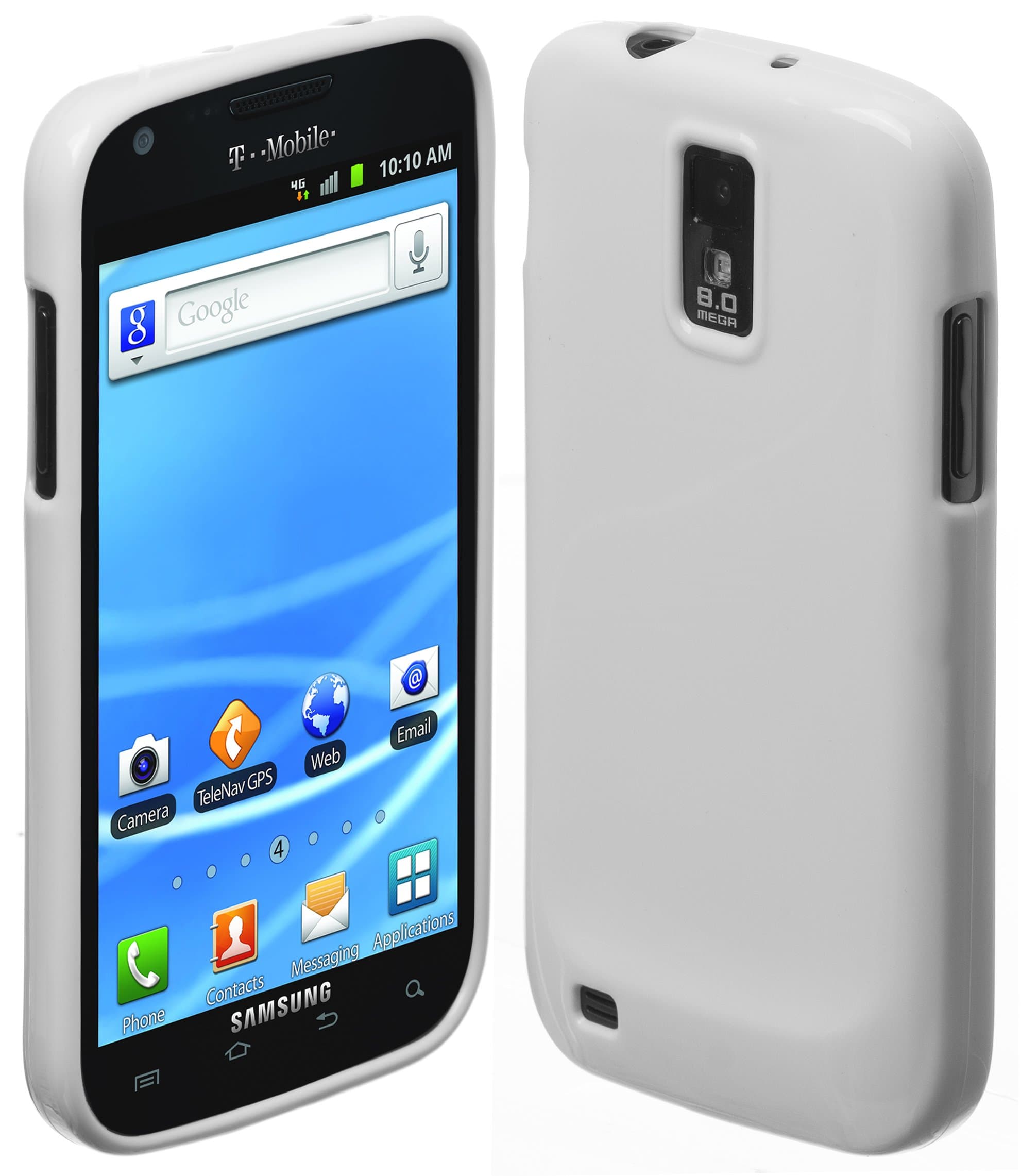 Cimo Gloss Back Case Flexible TPU Cover for Samsung Galaxy S II, T-Mobile (SGH-T989) - White