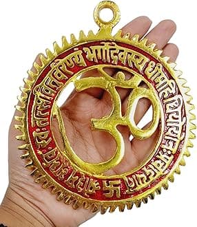 ARTISKRITI Om Gayatri Mantra Wall Hanging Home Decor items for Main Entrance Door Decoration Showpiece