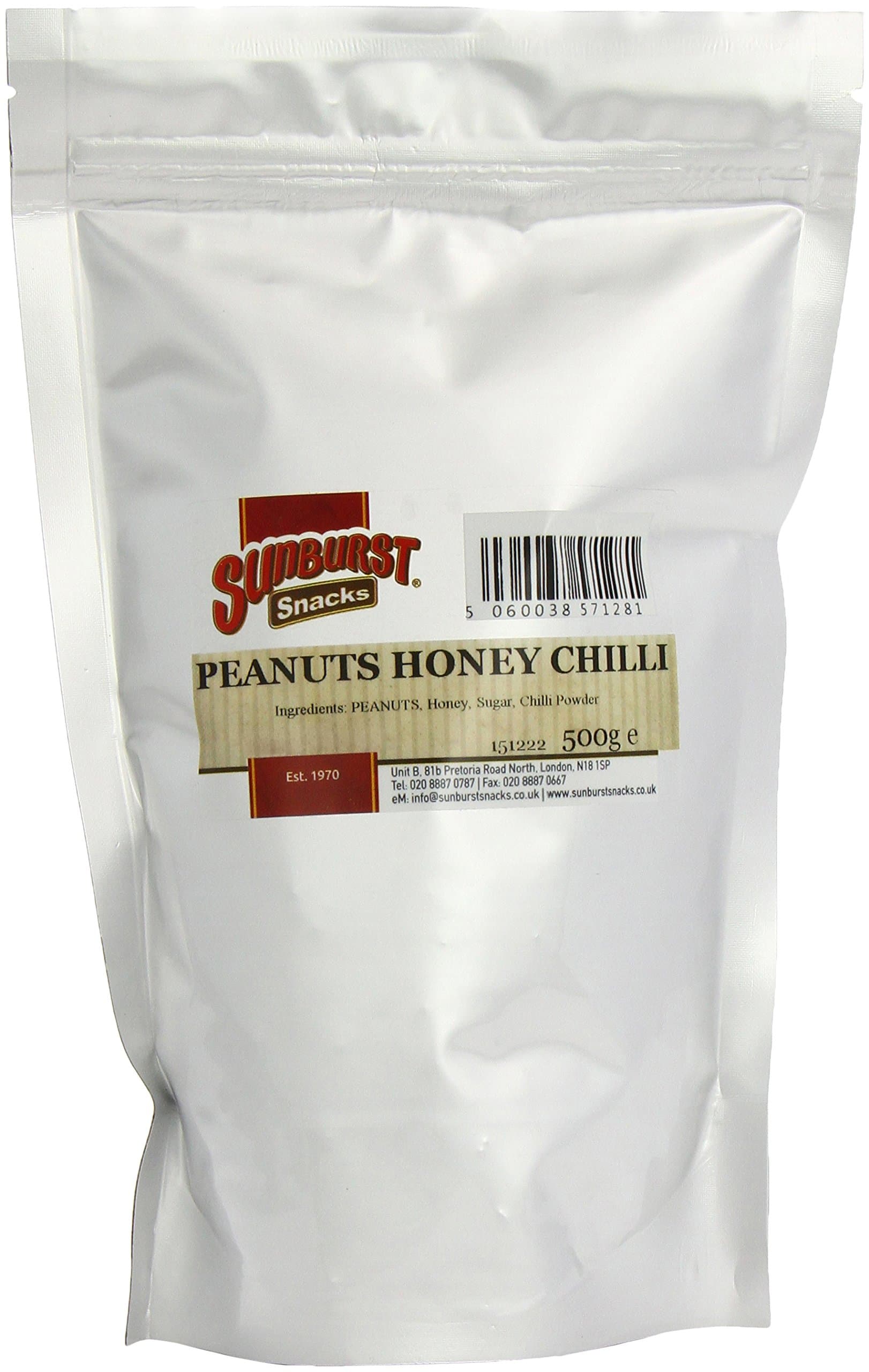 Sunburst Peanuts Honey and Chilli Roasted 500 g (Pack of 2)