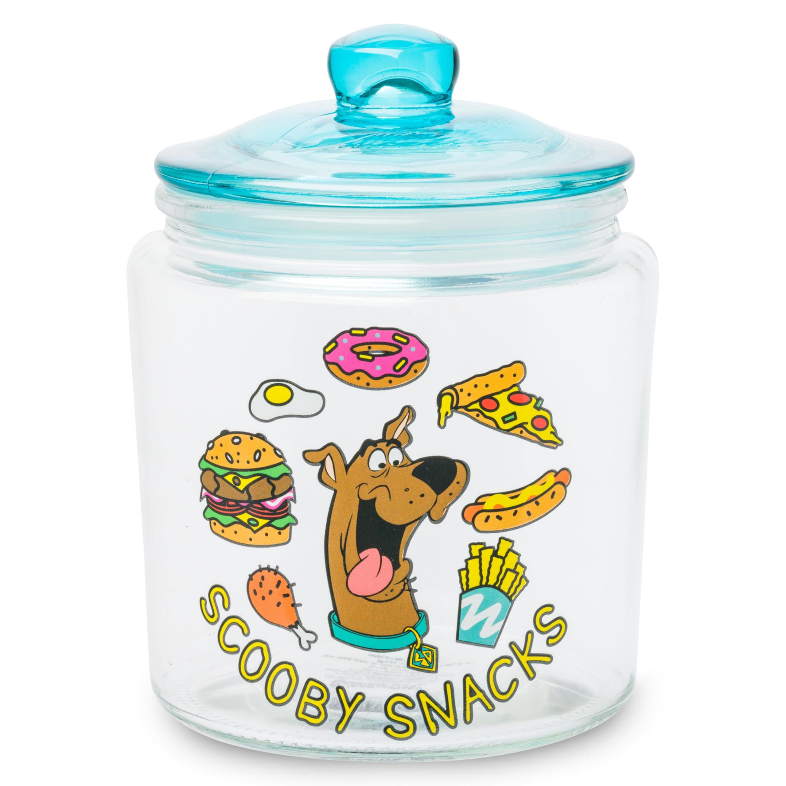 Silver Buffalo Scooby Doo Scooby Snacks Glass Cookie Snack Candy Jar with Lid (Small)