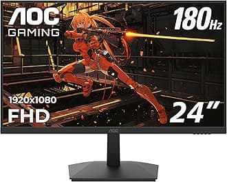 AOC 24G2ZE 24" Gaming Monitor, Full HD 1920x1080, 240Hz 0.5ms, HDMI 2.0 x2, Display Port x1, AMD FreeSync Premium, 3-Sided Frameless, HDR Ready, Console Gaming Ready, 3-Year Zero-Bright-Dot