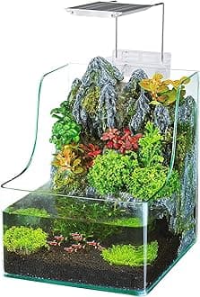Penn-Plax AquaTerrium Planting Tank – Hydroponic Aquarium with Integrated Filter System for Live Plants and Fish – 1.85 Gallons
