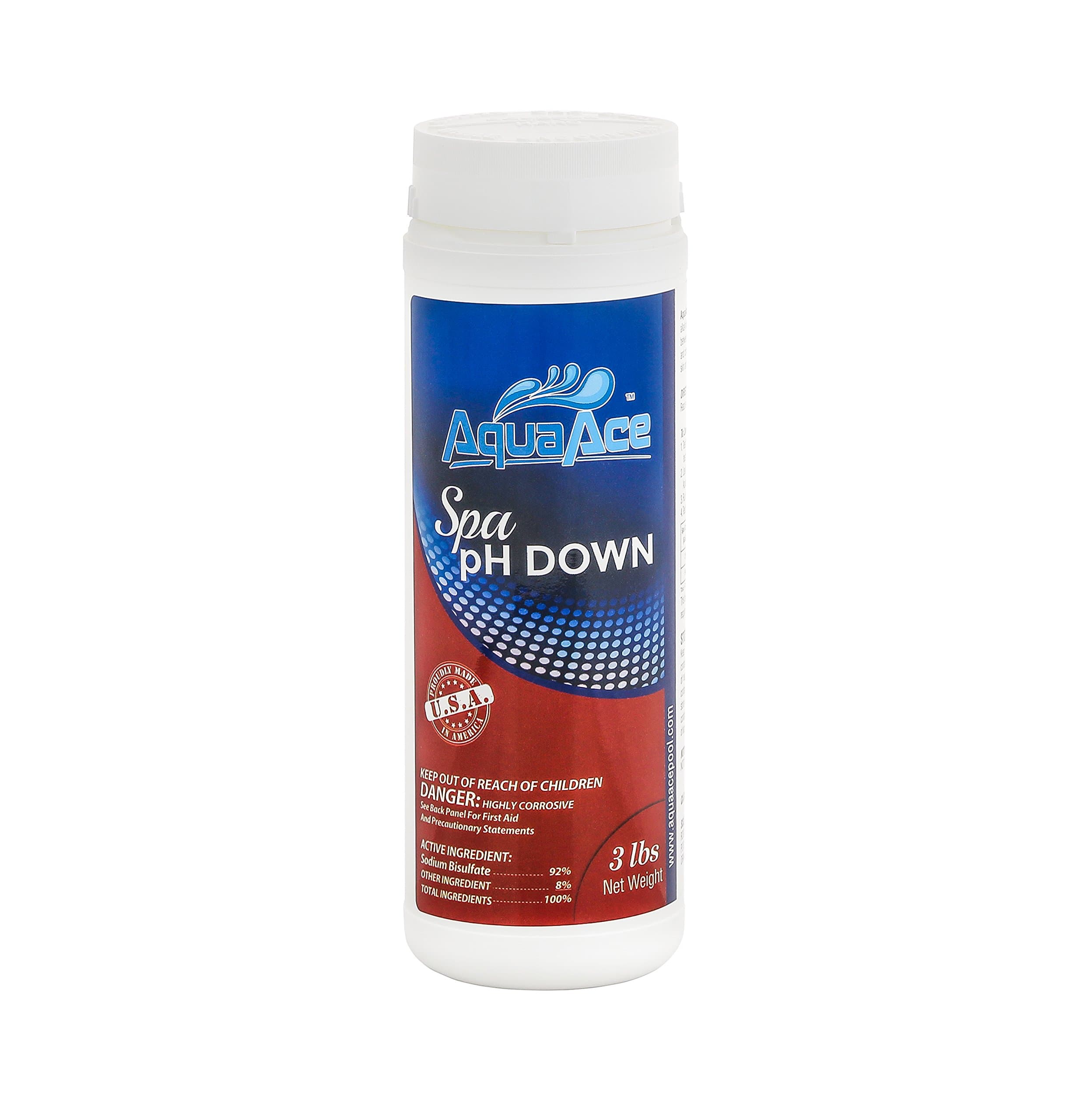 Spa Hot Tub pH Down, 3 Pound (48 Ounces), Made in USA, pH Decreaser and Alkalinity Reducer for Hot Tubs and Spas