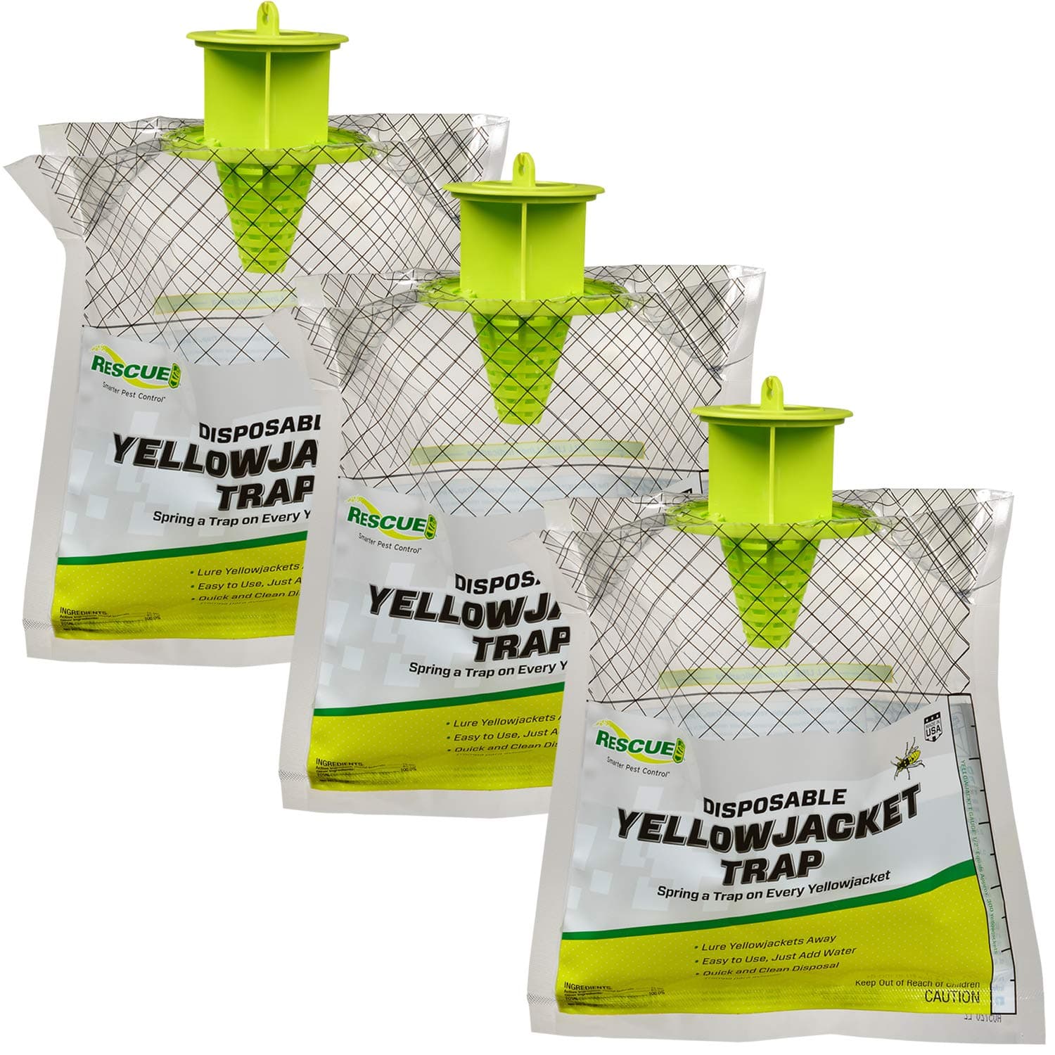 RESCUE! Disposable Yellowjacket Trap - Central & Eastern Formula - 3 Traps