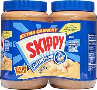 Peanut Butter, Super Chunky, 40 Ounce Twin Pack