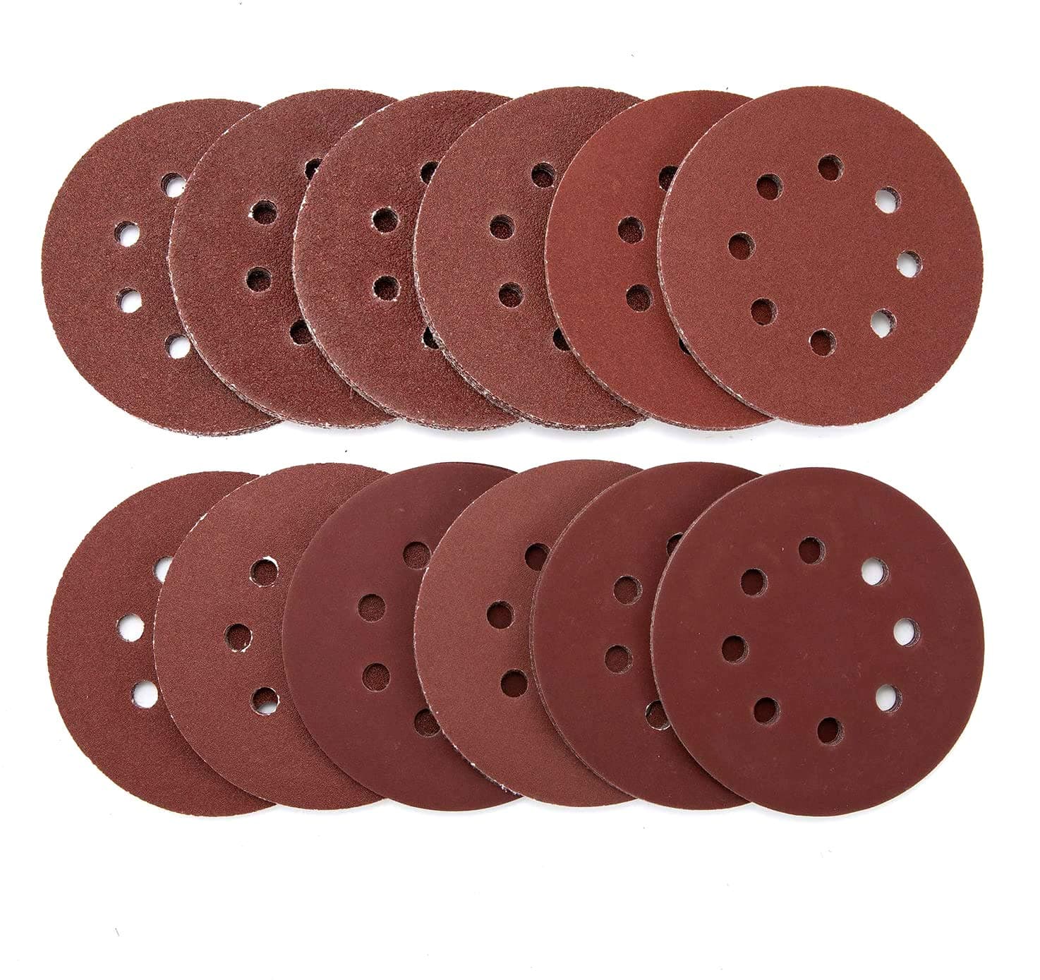 Sanding Disc pad, DEWINNER 100PCS 40/60/80/100/120/150/180/240/320/400 Grit, 8 Hole Hook and Loop Sandpaper,125 mm, 10PC Each Assorted for Random Orbital Sander