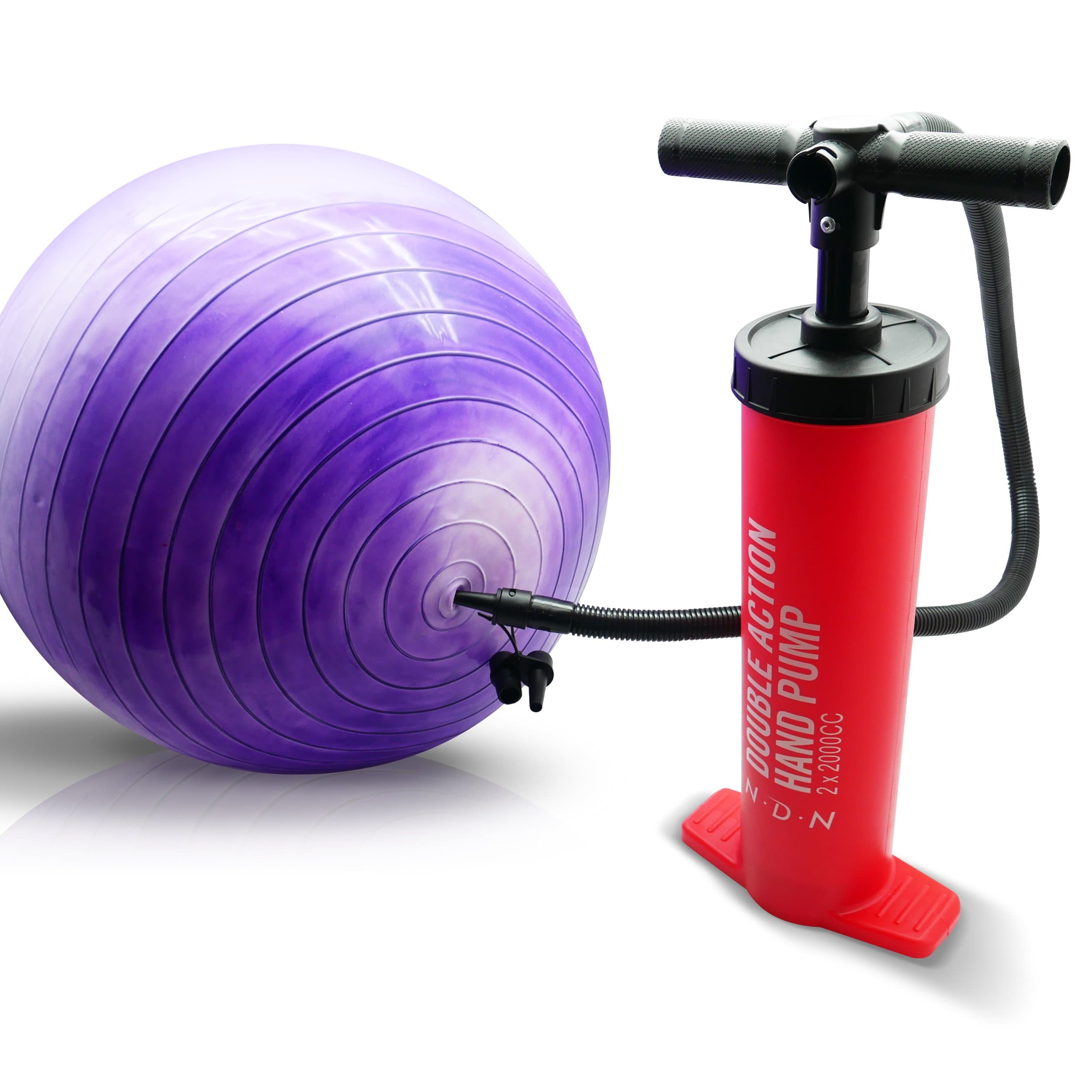 Multi-Use Gym Ball Foot Pump (Great for Inflatables, Pool floaties, Pilates Balls, Exercise Ball, Swiss Ball, Chair Ball, Stability Balls and More)