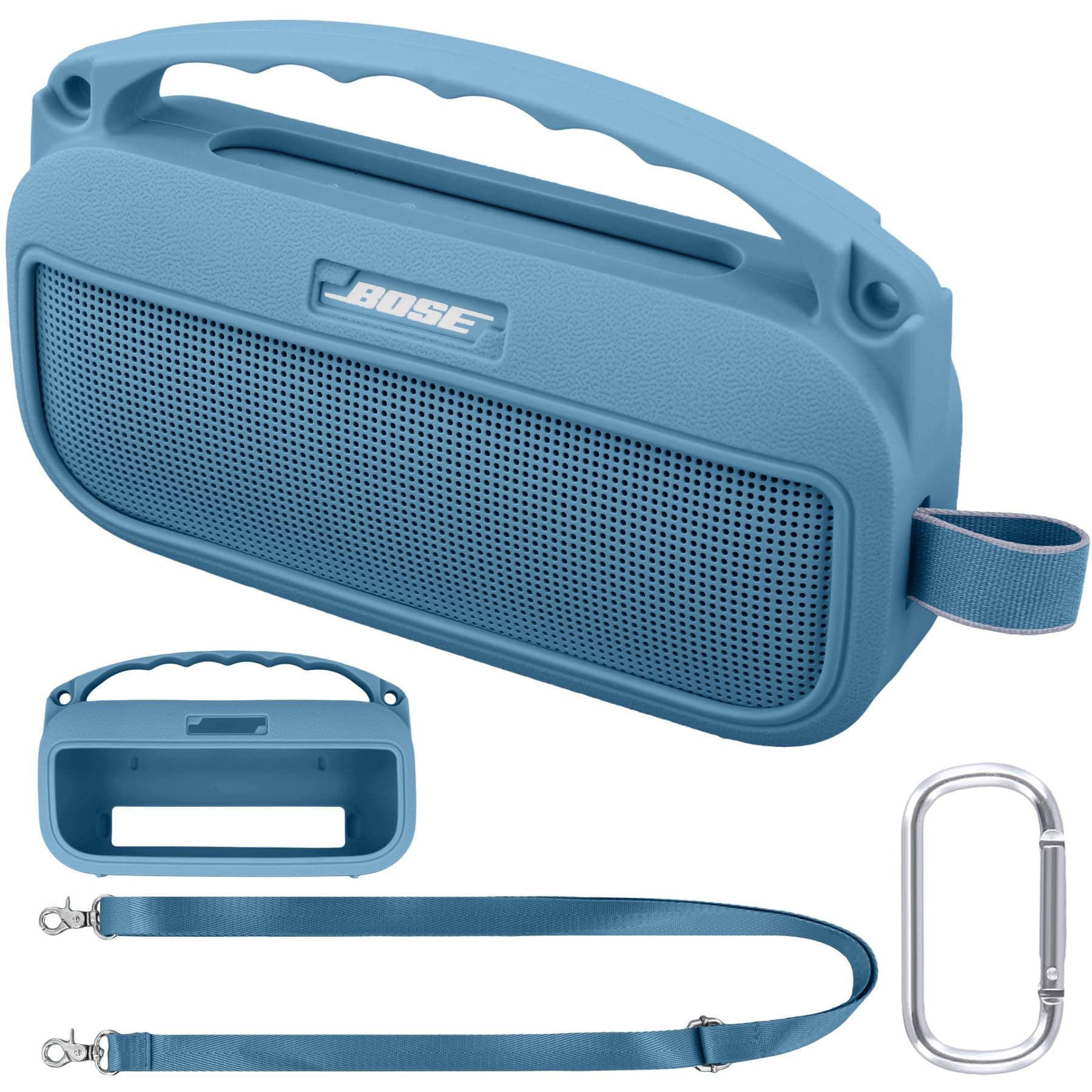 Soft Silicone Case Replacement for Bose New SoundLink Flex 2nd Gen/Bose SoundLink Flex Bluetooth Portable Speaker (Silicone Case, Blue Dusk Case)