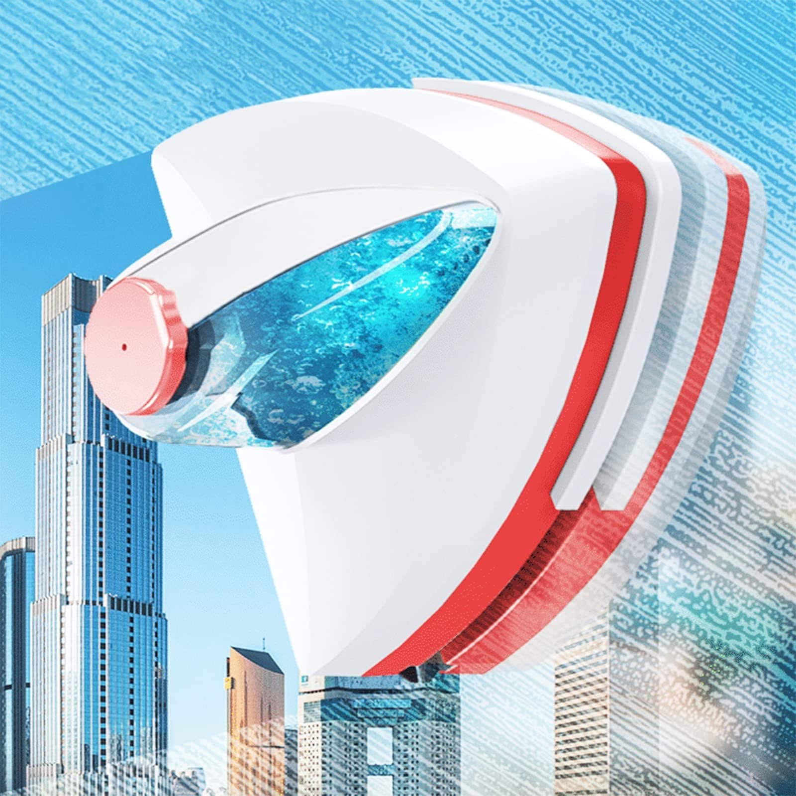 Window Cleaner, Double Sided Magnet Window Cleaner Tool, Water-filled Window Brush, Window Cleaner Double Sided Glass Wiper, for Single Layer Glass Thickness 0.3''-0.6''