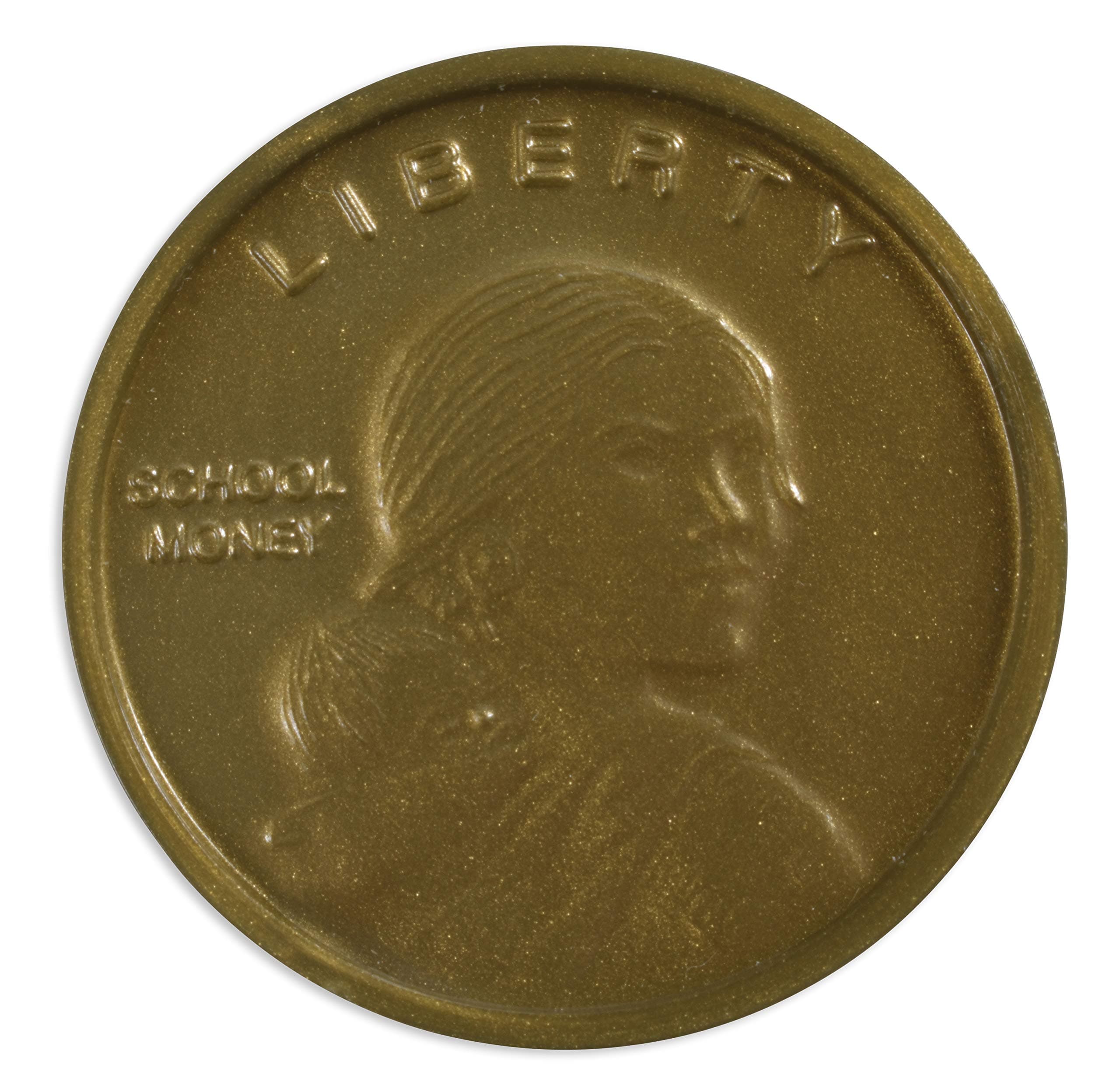 LEARNING ADVANTAGE Play Dollars - Set of 50 Plastic Coins - Designed and Sized Like Real US Currency - Teach Money Math With This Pretend Play Resource