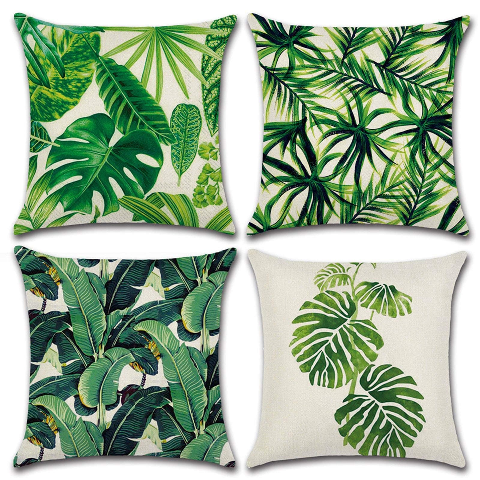 MIULEE Cushion Covers Tropical Leaves