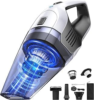 Handheld Vacuum Cleaner, Powerful Suction Portable Lightweight Hand Held Vacum Cordless with 25-30Mins Long Runtime Rechargeable Battery Quick Charge for Home Car Carpet Stairs Pet Hair Cleaning