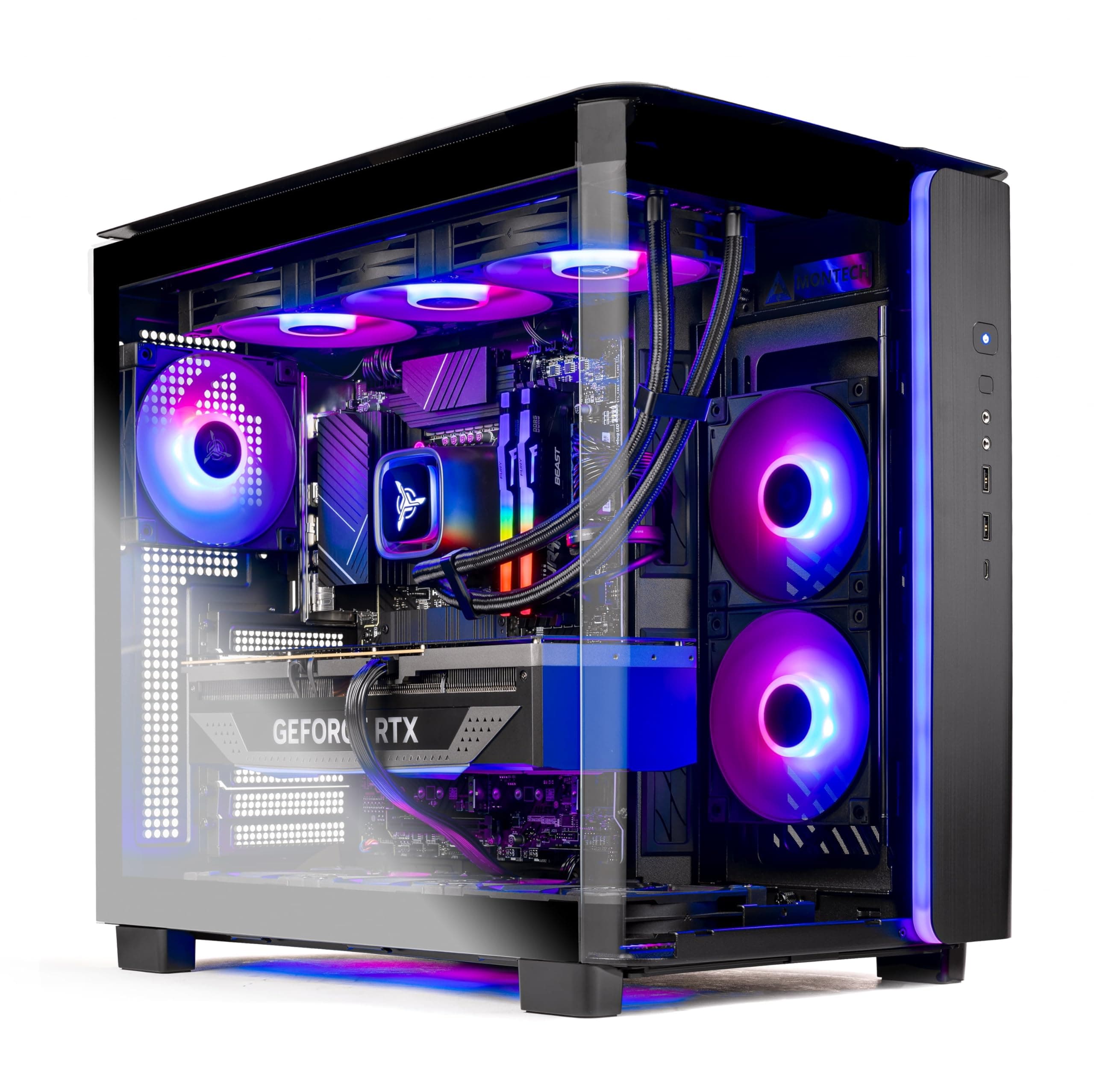 Skytech King 95 Gaming PC Desktop, Ryzen 7 7800X3D 4.2 GHz (5GHz Turbo Boost), NVIDIA RTX 5070 Ti 16GB, 1TB Gen4 SSD, 32GB DDR5 RAM 6000 RGB, 850W Gold ATX 3.0 PSU, 360mm ARGB AIO, Wi-Fi, Win 11