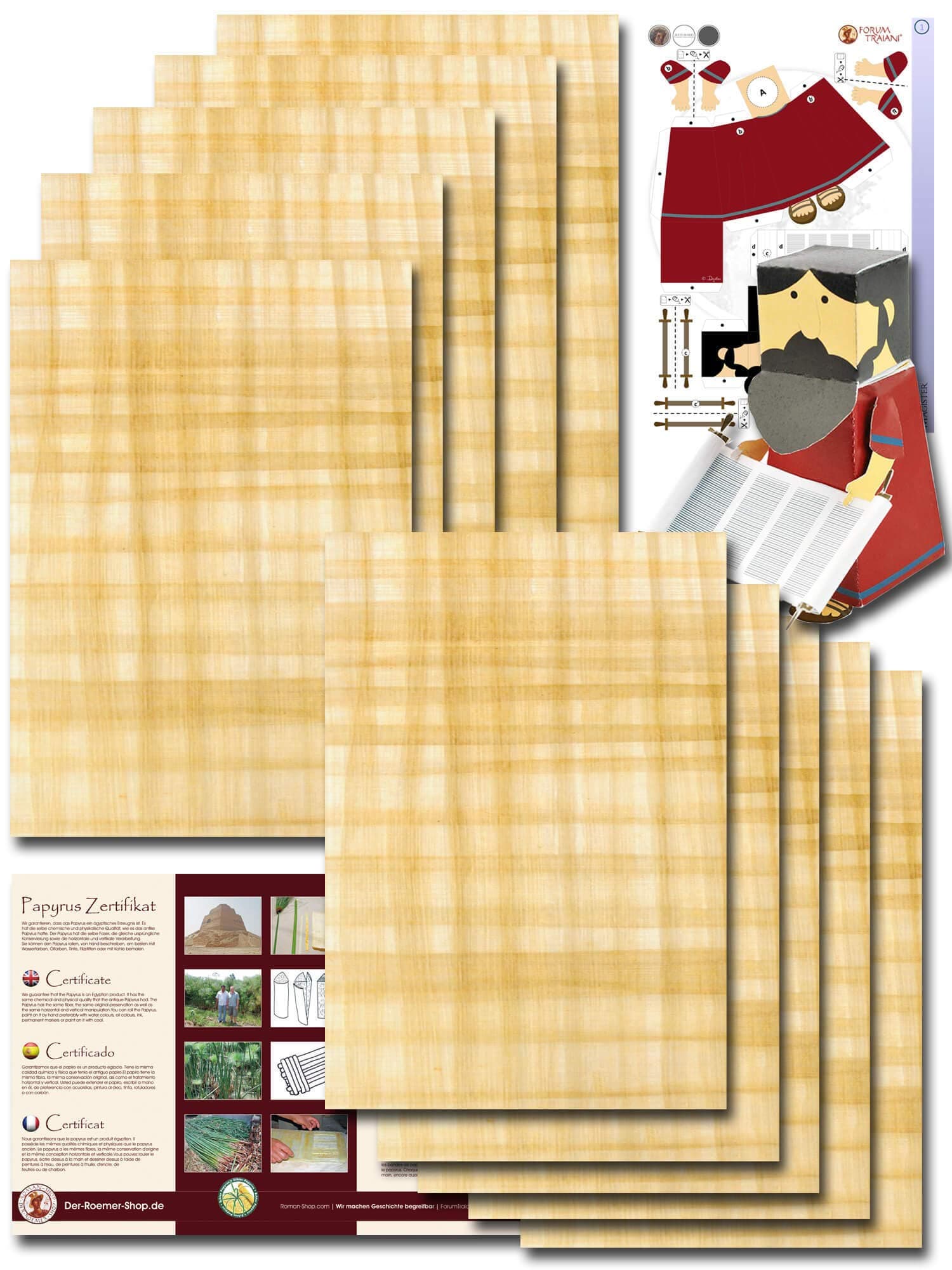 10 Sheets of Authentic Egyptian Papyrus 30x20cm