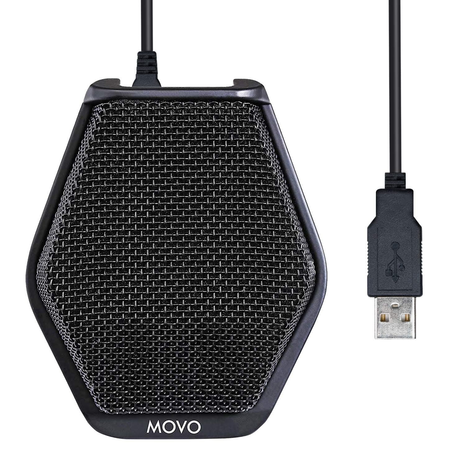 Movo MC1000 Conference USB Microphone for Computer Desktop and Laptop with 180° / 20' Long Pick up Range Compatible with Windows and Mac for Dictation, Recording, YouTube, Conference Call, Skype