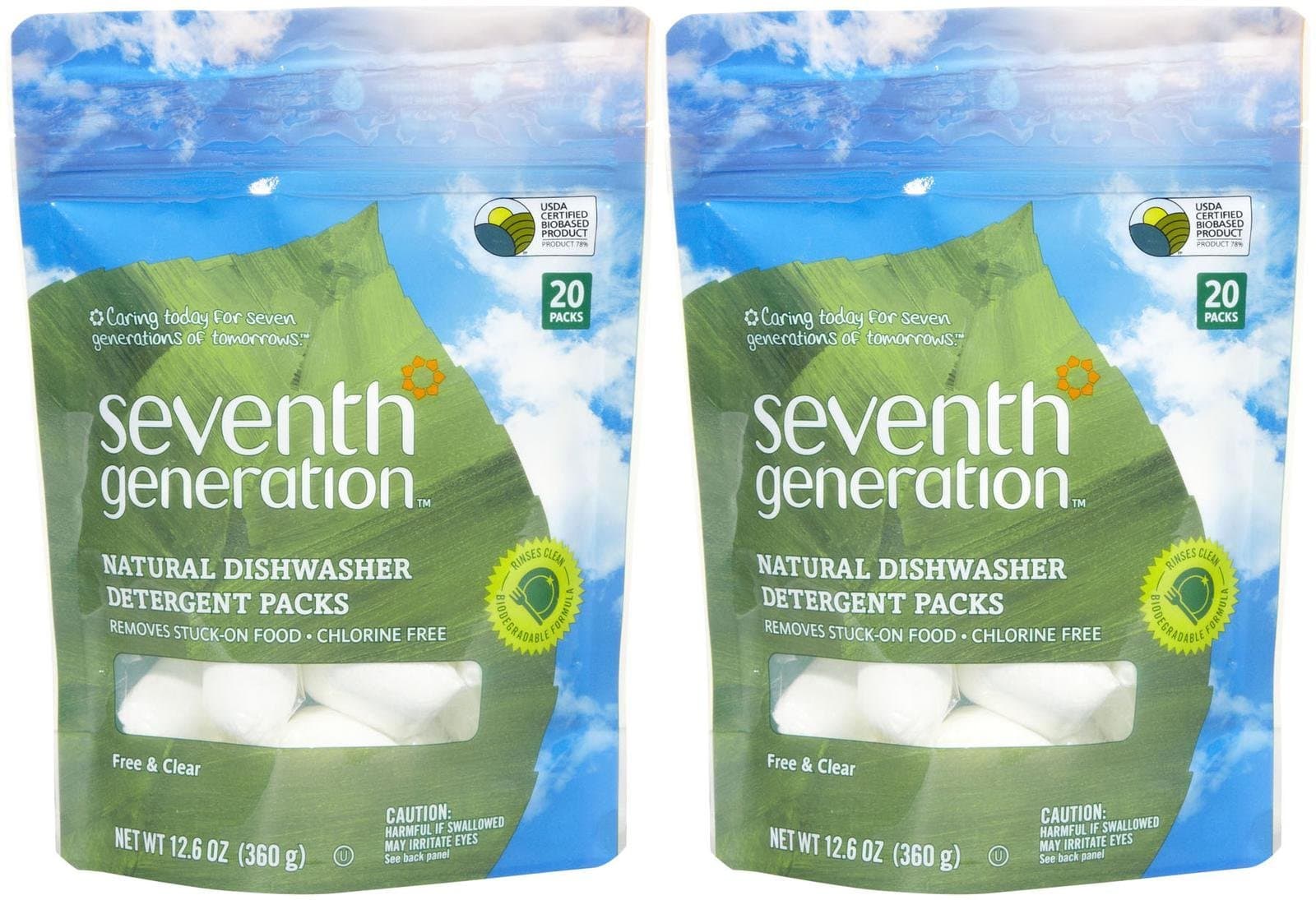 Seventh Generation Pacs Dish Auto Free & Cle