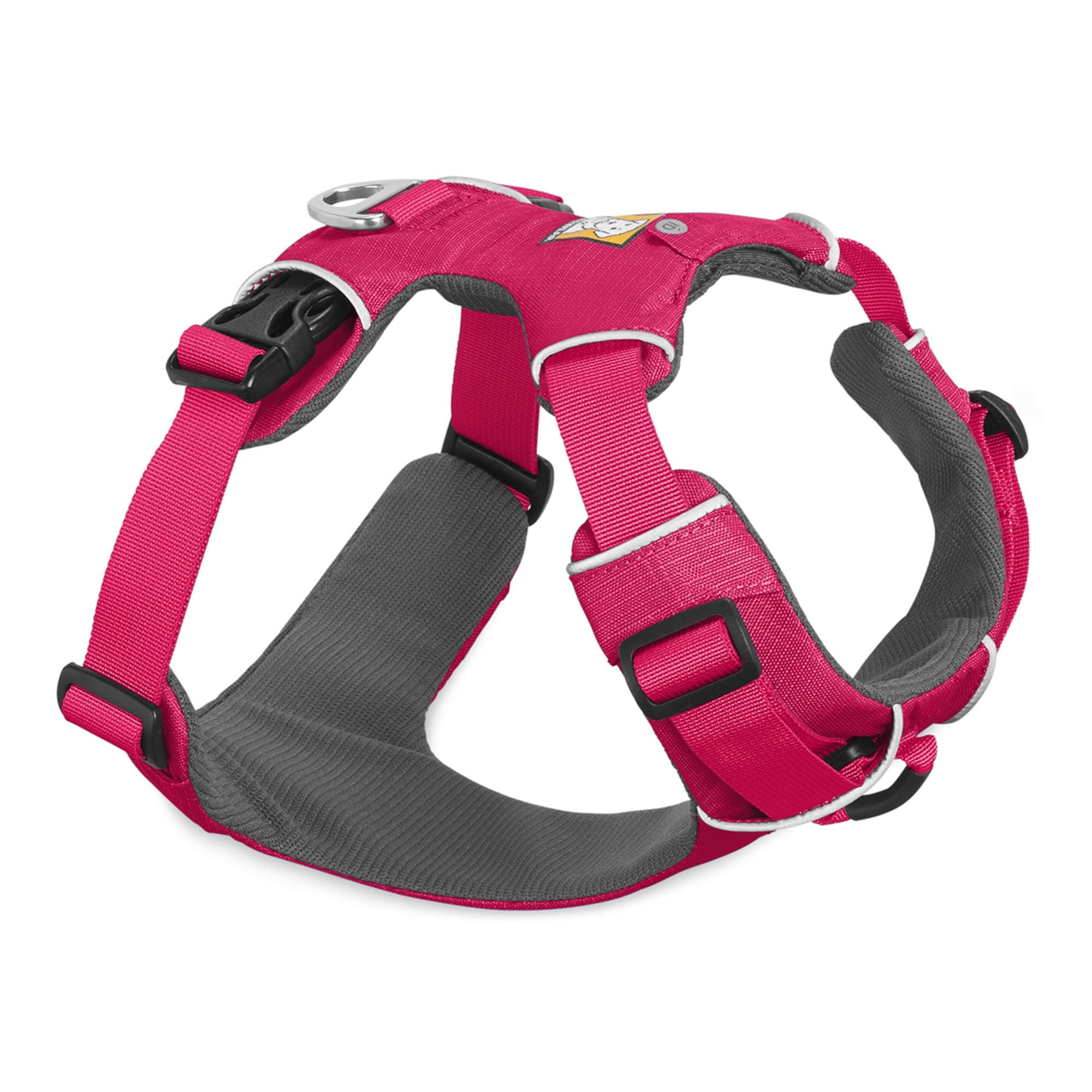 Ruffwear, Front Range Dog Harness, Reflective Soft Padded Everyday Harness with Dual Leash Clips, Adjustable and Lightweight Fit for Training or Walking for All Dogs, Wild Berry, Small