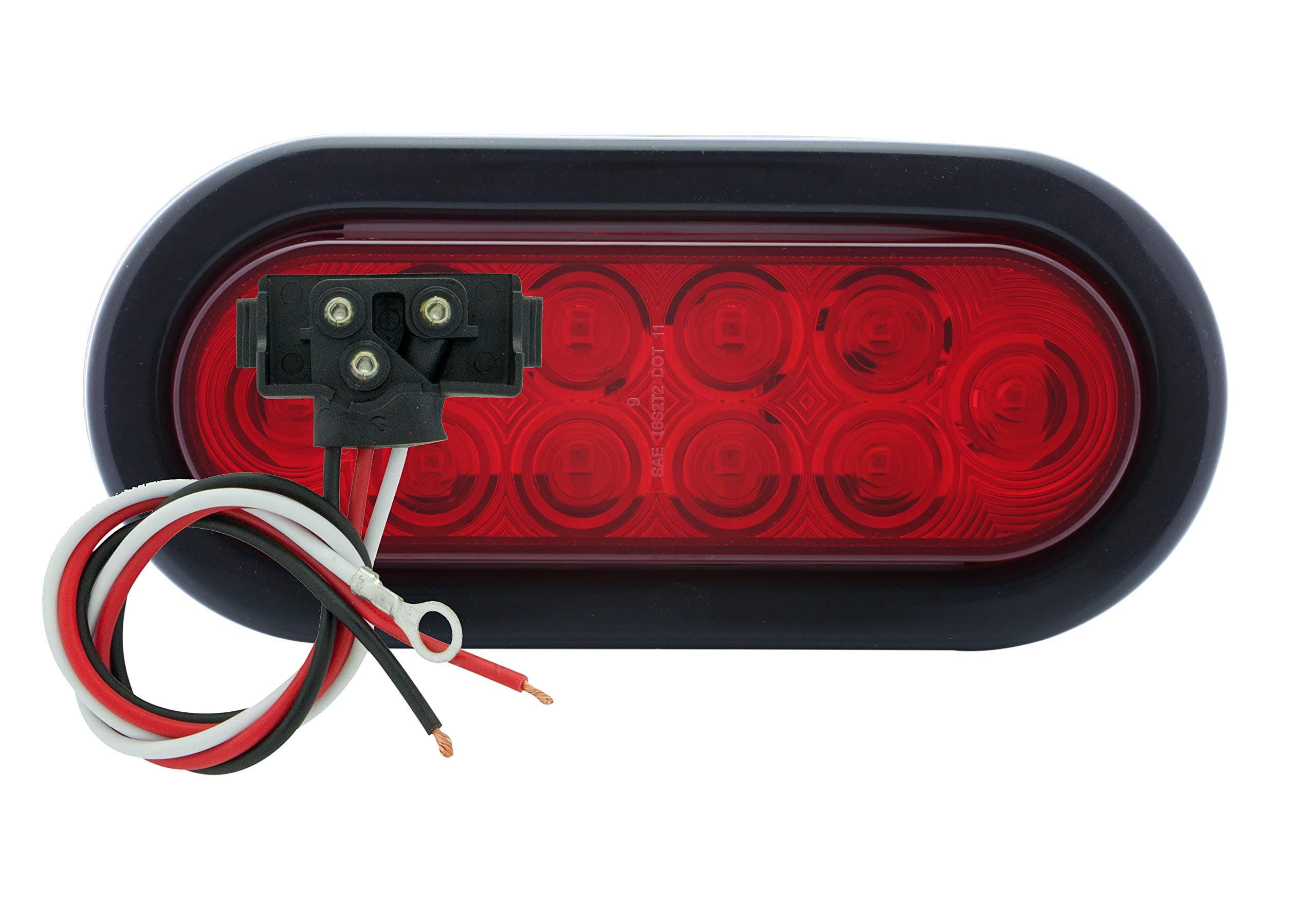 Optronics STL72RK 6" Oval Sealed LED Light Kit, Red