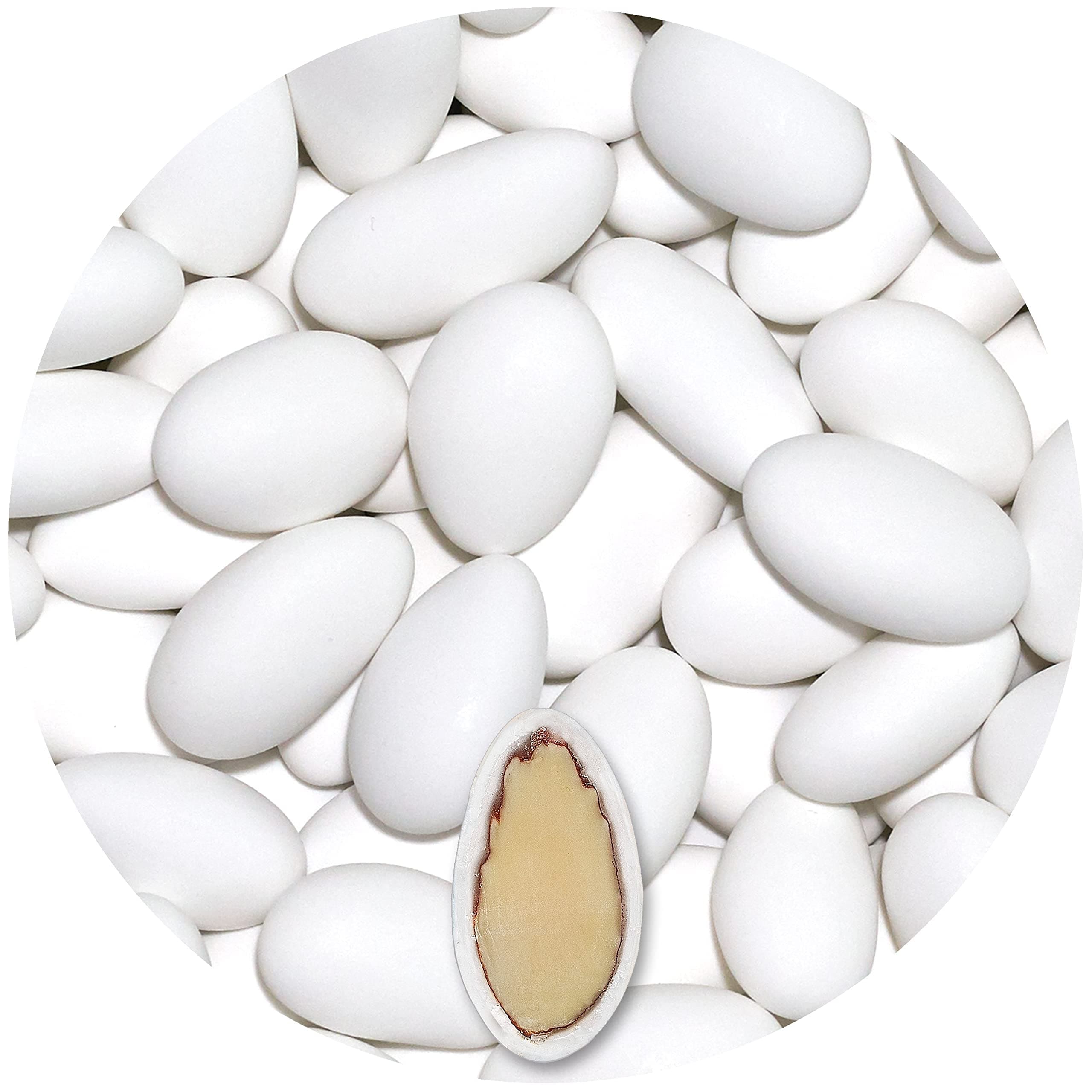 3kg Sugared Almonds Gracile midi white matt Wedding sugar sweets almond dragees baptism dragee cake balls candy coated sweet for weddings favours gift box sugred fillers chocolate chocolates