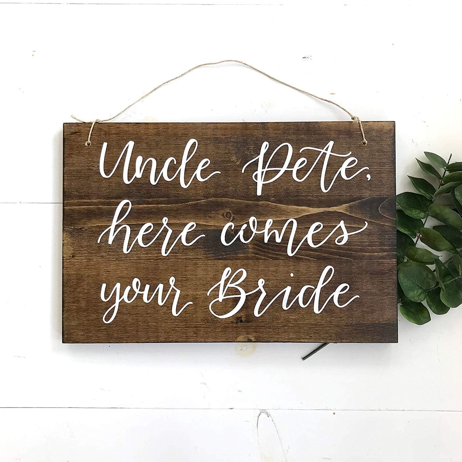 Here Comes The Bride Sign Uncle Here Comes Your Bride Sign Rustic Wedding Ring Bearer Sign Wedding Signs Rustic Hanging Plaques for House Funny Wooden Door Desk Signs